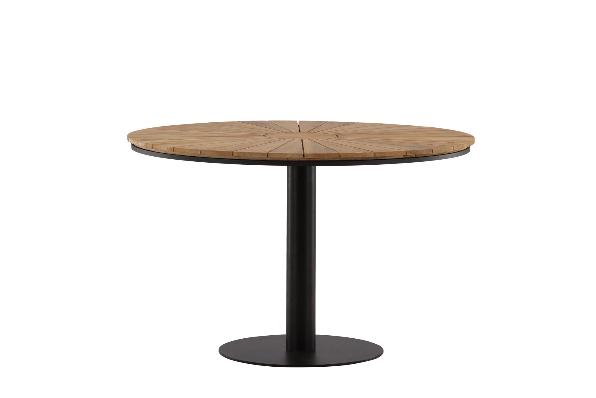 Venture Home Croft Diningbord Aluminium - Black / Teak rund ø120**