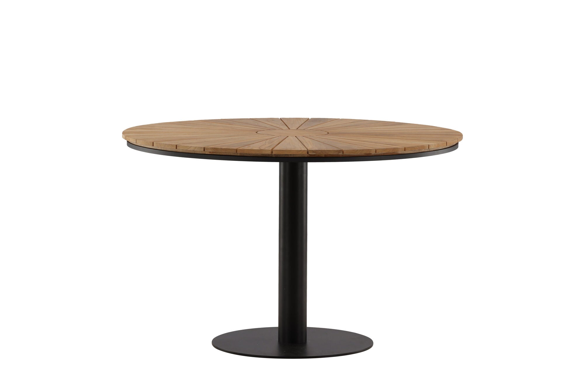 Venture Home Croft Diningbord Aluminium - Black / Teak rund ø120**