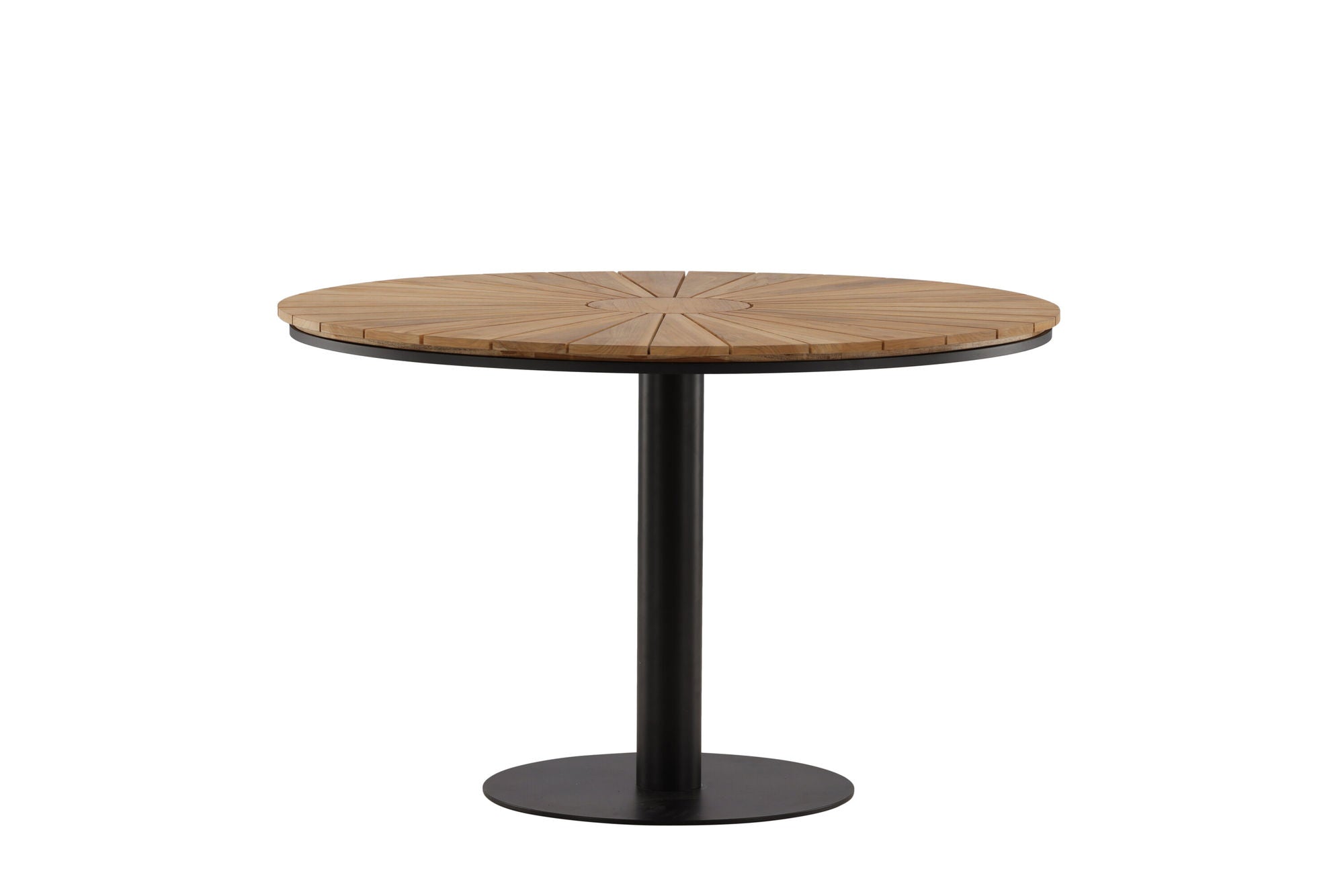 Venture Home Croft Diningbord Aluminium - Black / Teak rund ø120**