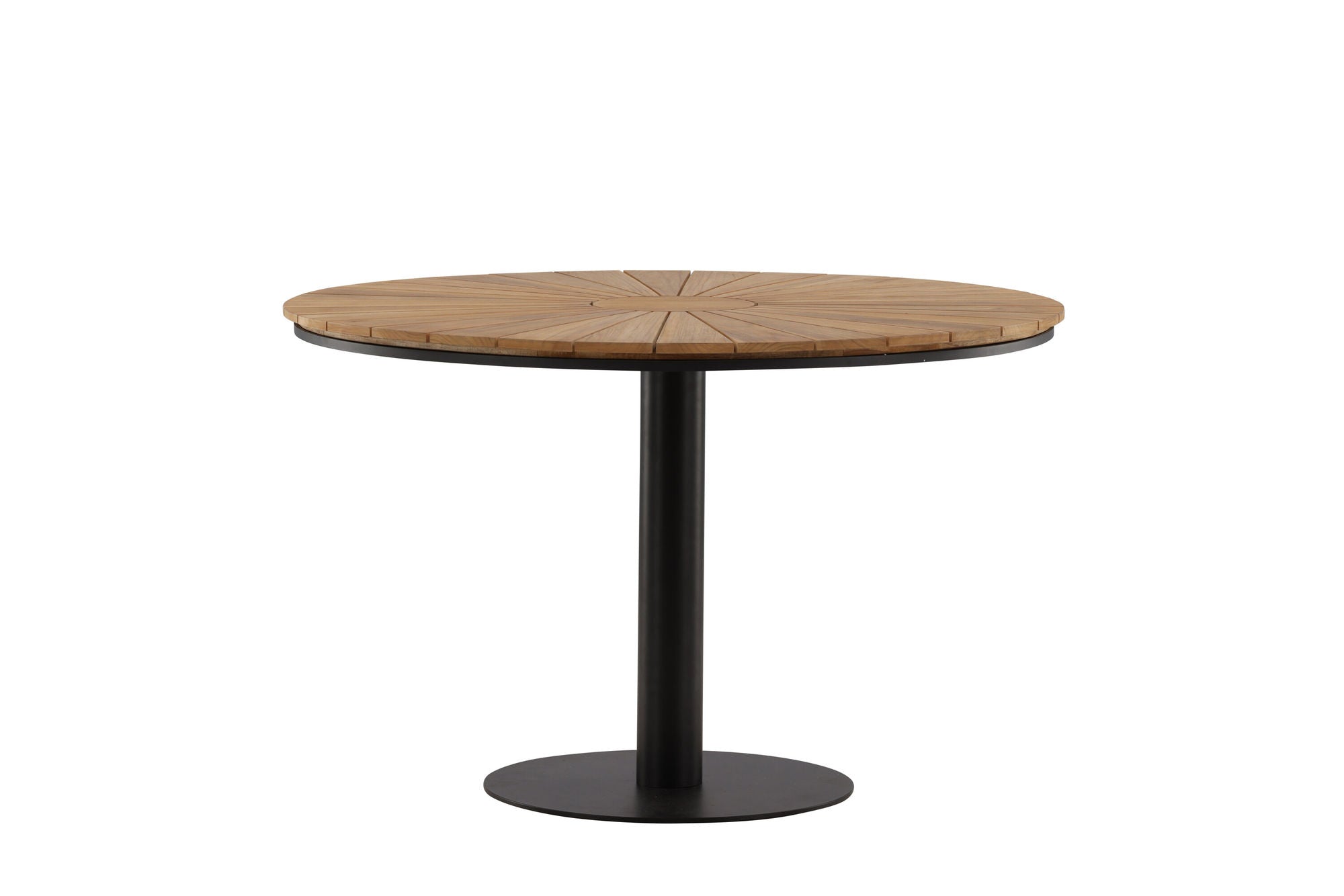 Venture Home Croft Diningbord Aluminium - Black / Teak rund ø120**