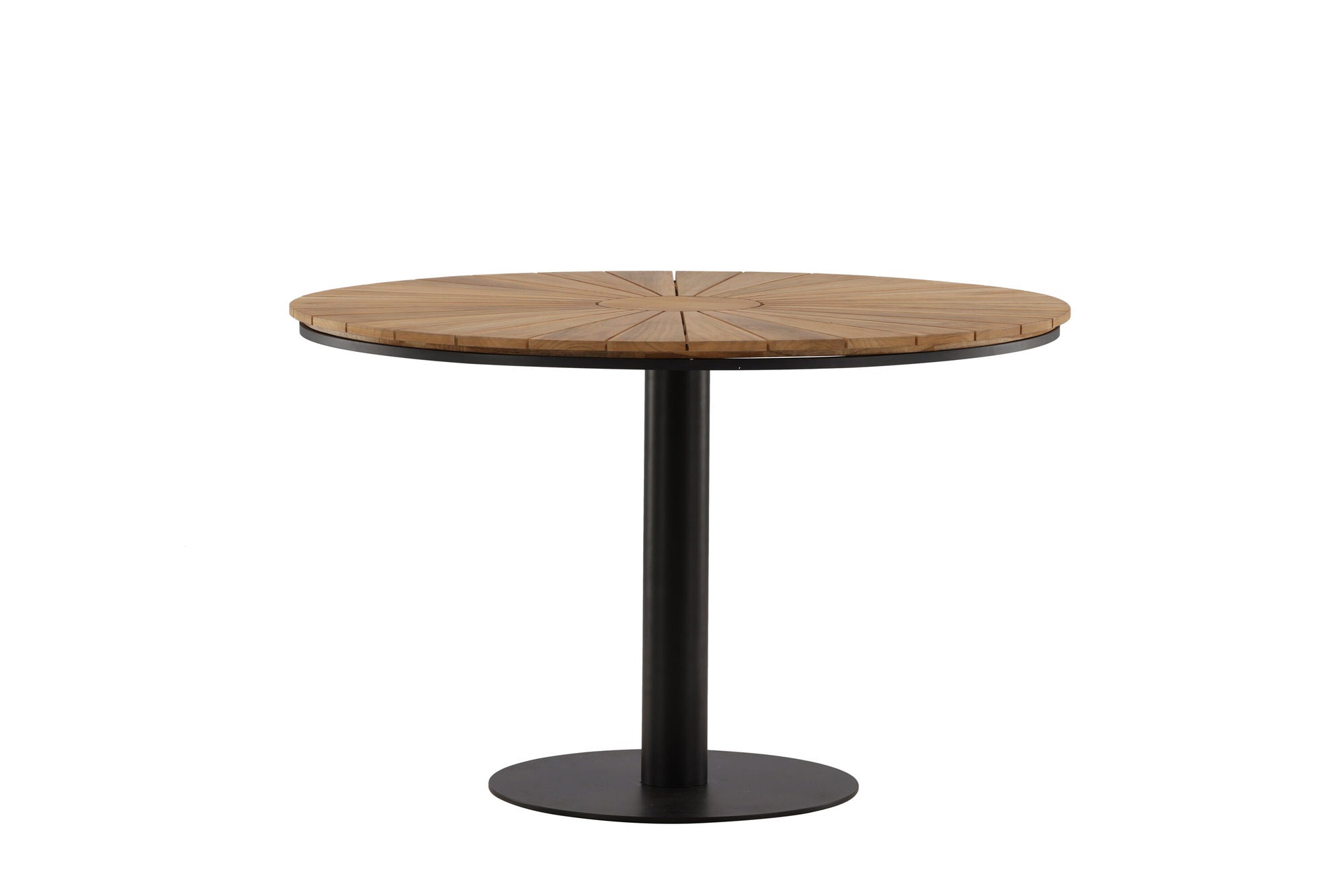 Venture Home Croft Diningbord Aluminium - Black / Teak rund ø120**