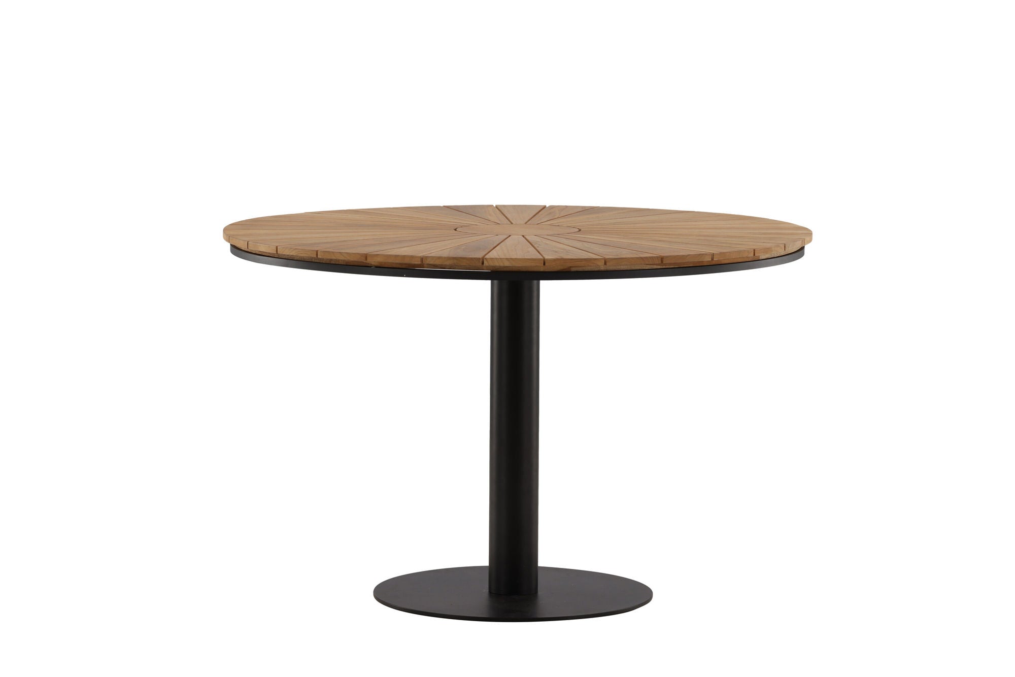 Venture Home Croft Diningbord Aluminium - Black / Teak rund ø120**