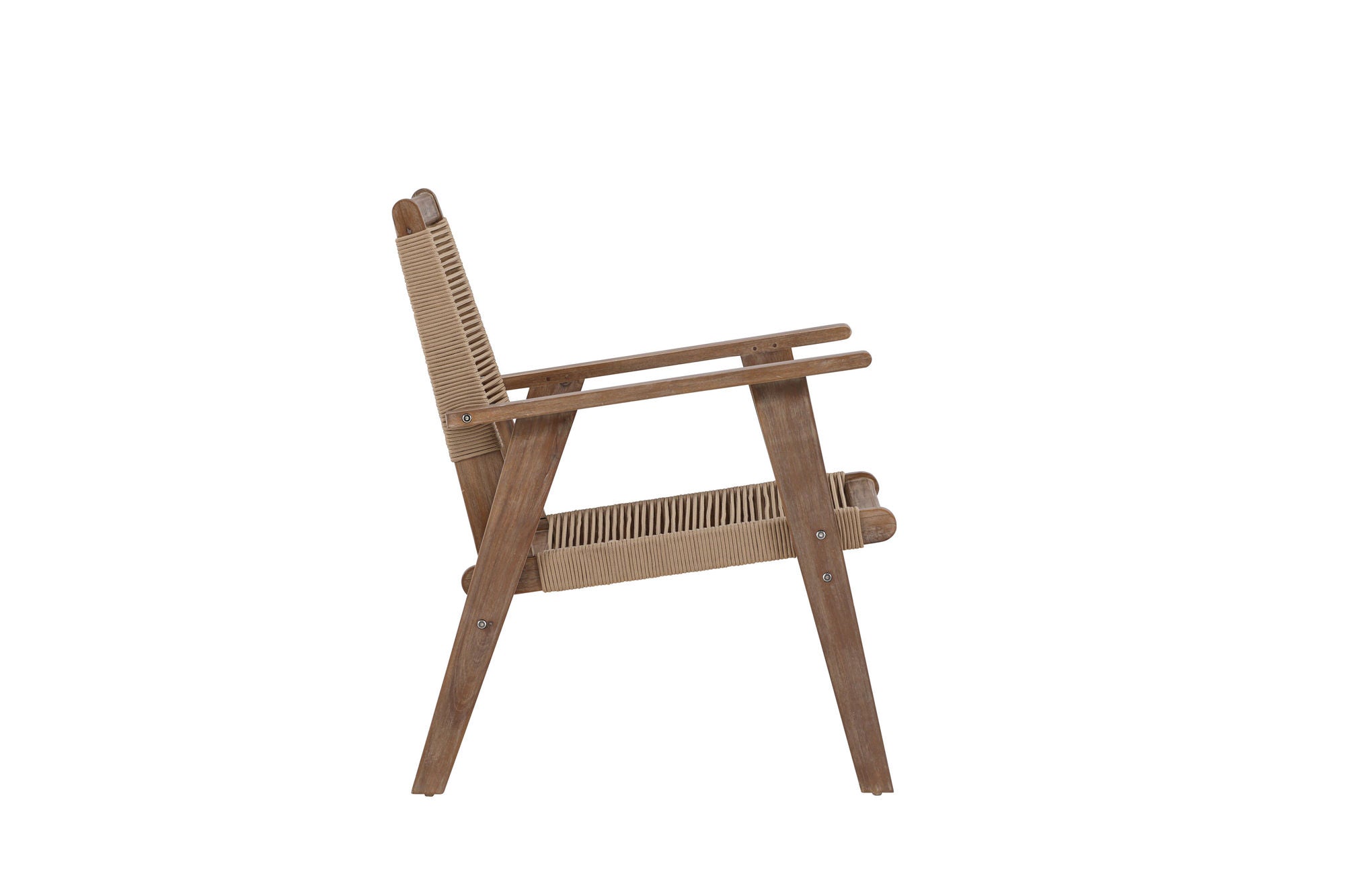 Venture Home Peter Loungechair Acacia - Dark brown / Beige
