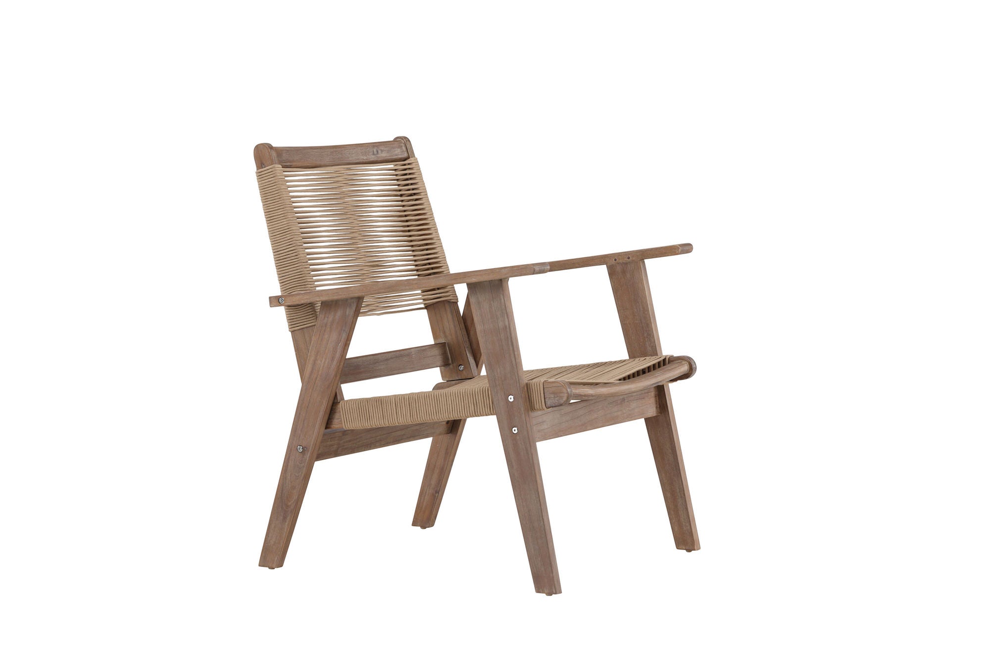 Venture Home Peter Loungechair Acacia - Dark brown / Beige