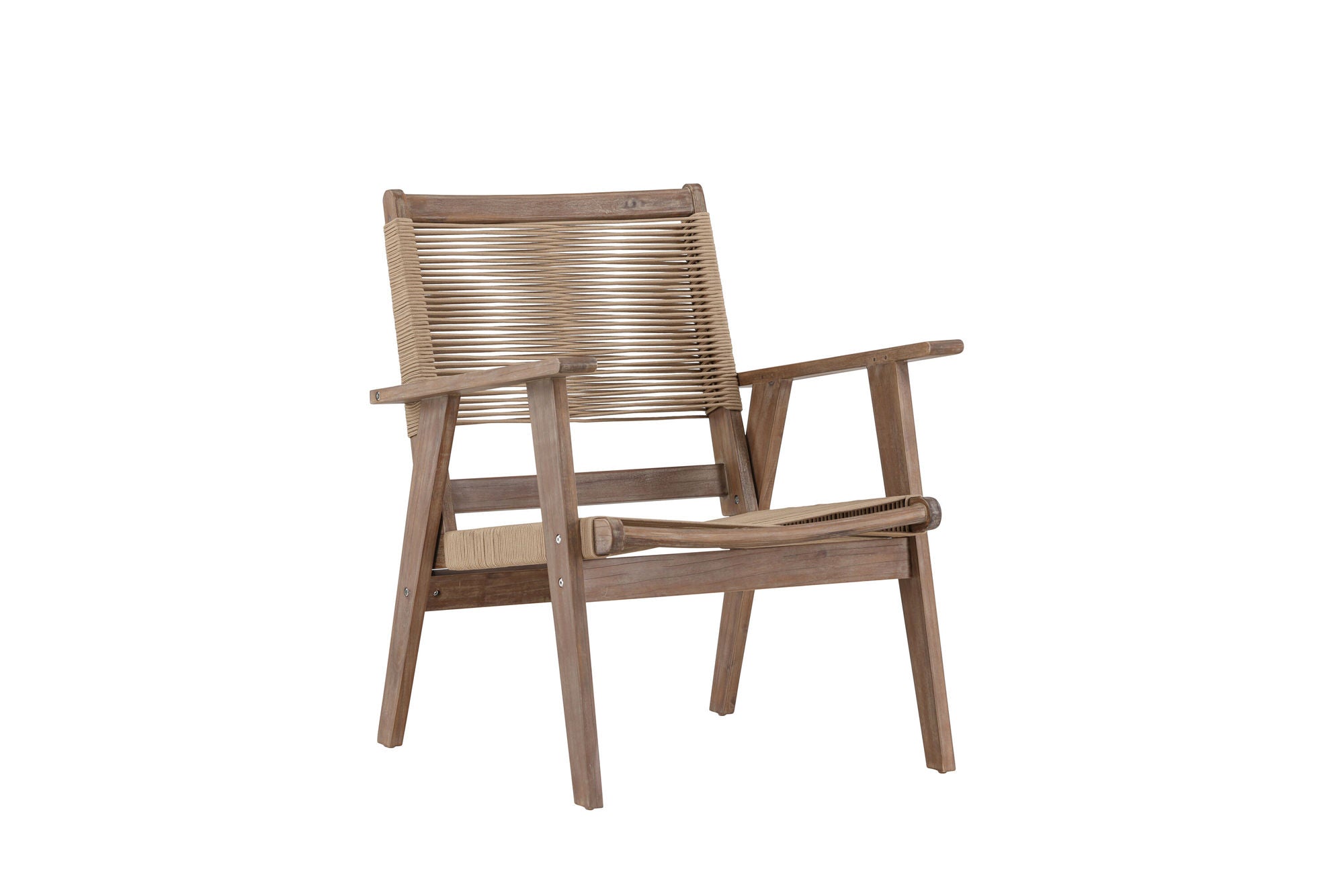 Venture Home Peter Loungechair Acacia - Dark brown / Beige