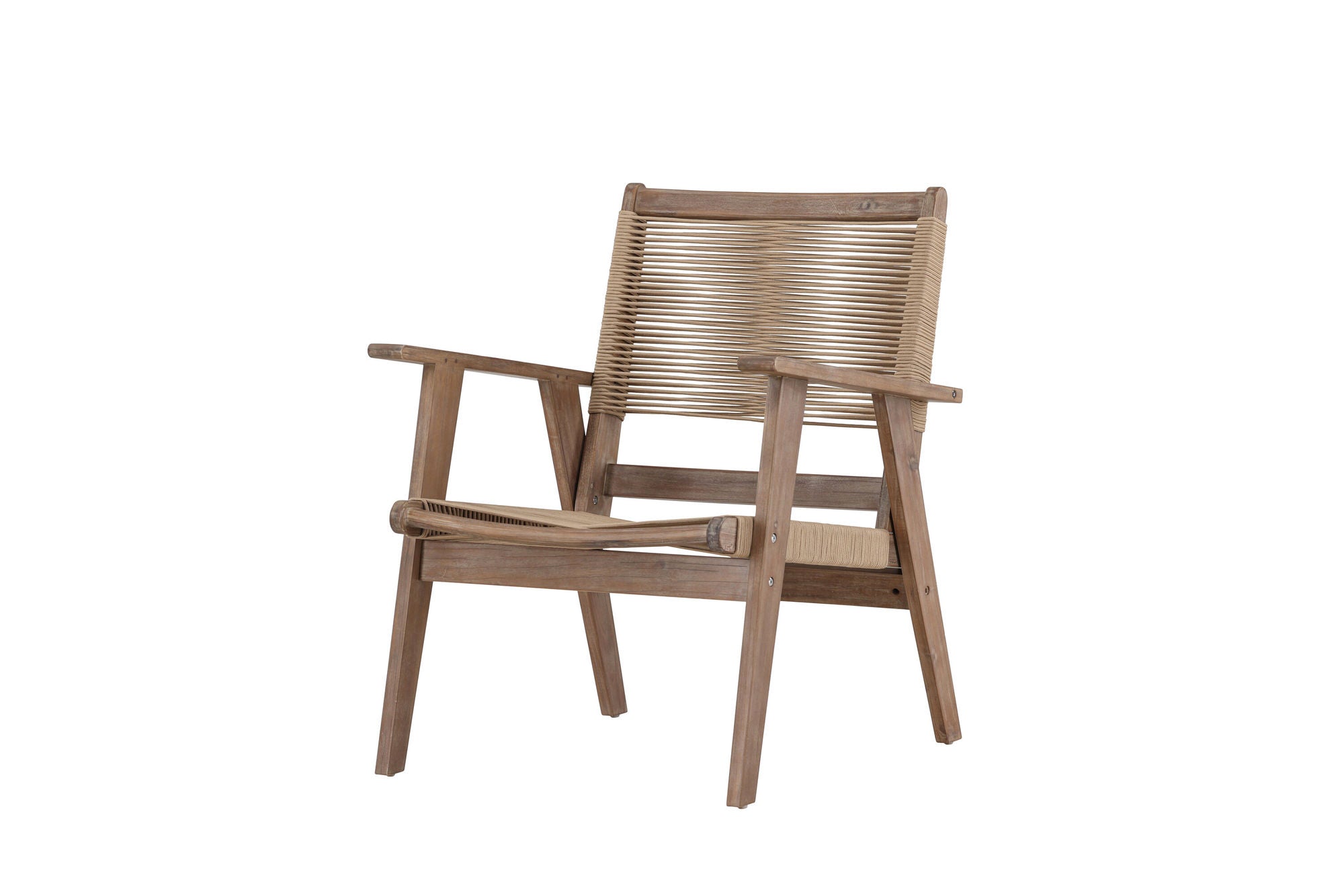 Venture Home Peter Loungechair Acacia - Dark brown / Beige