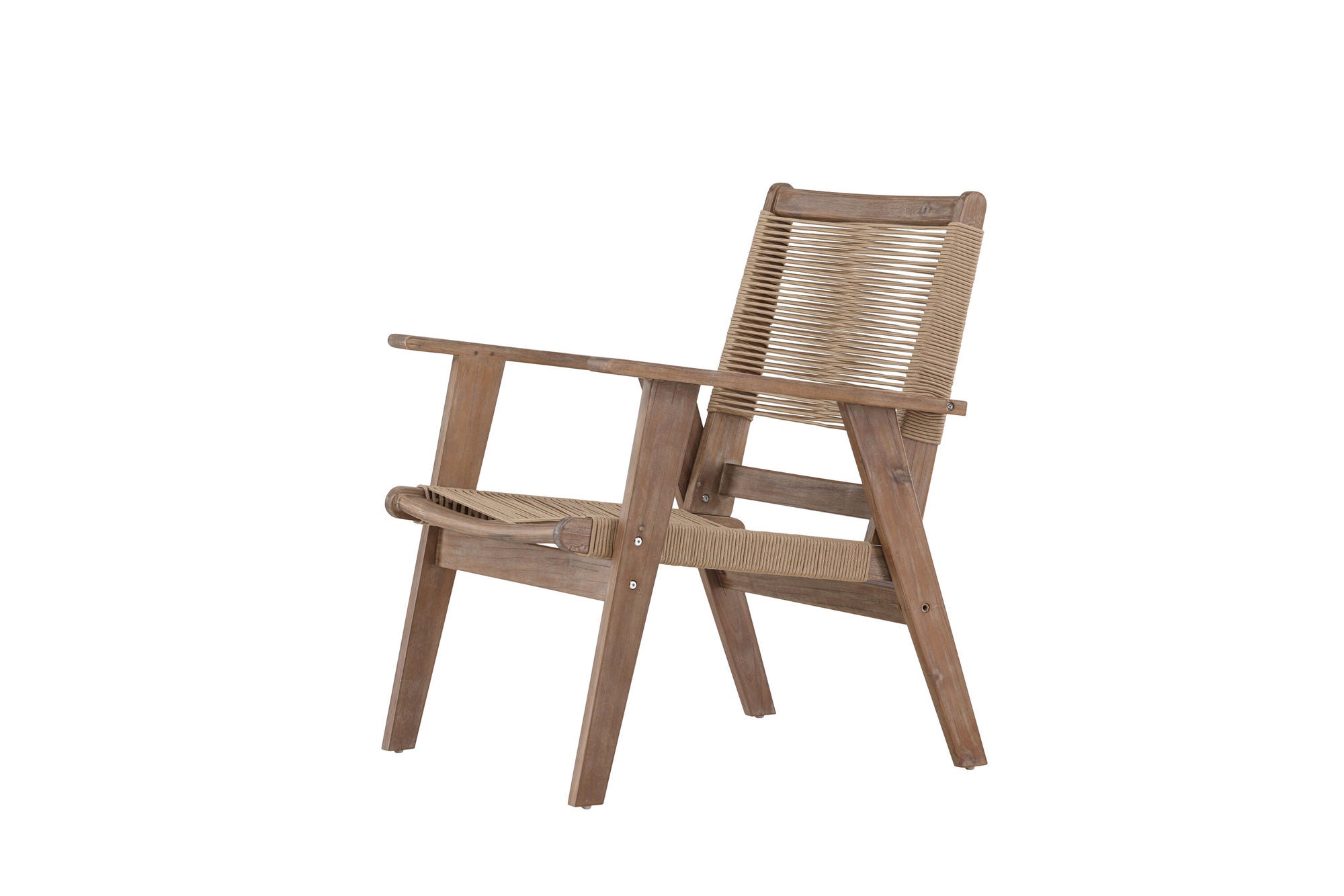 Venture Home Peter Loungechair Acacia - Dark brown / Beige