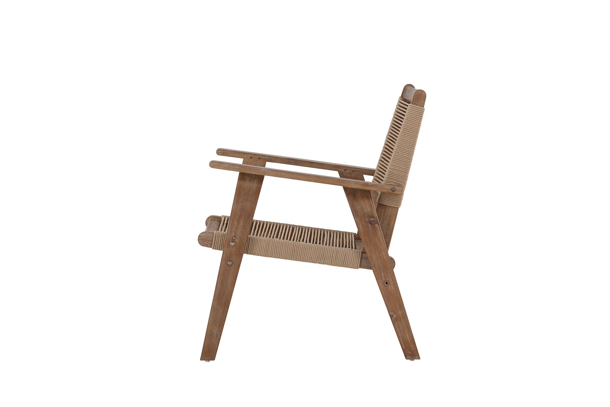 Venture Home Peter Loungechair Acacia - Dark brown / Beige
