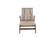 Venture Home Little John Sunbed Acacia - Dark brown / Beige