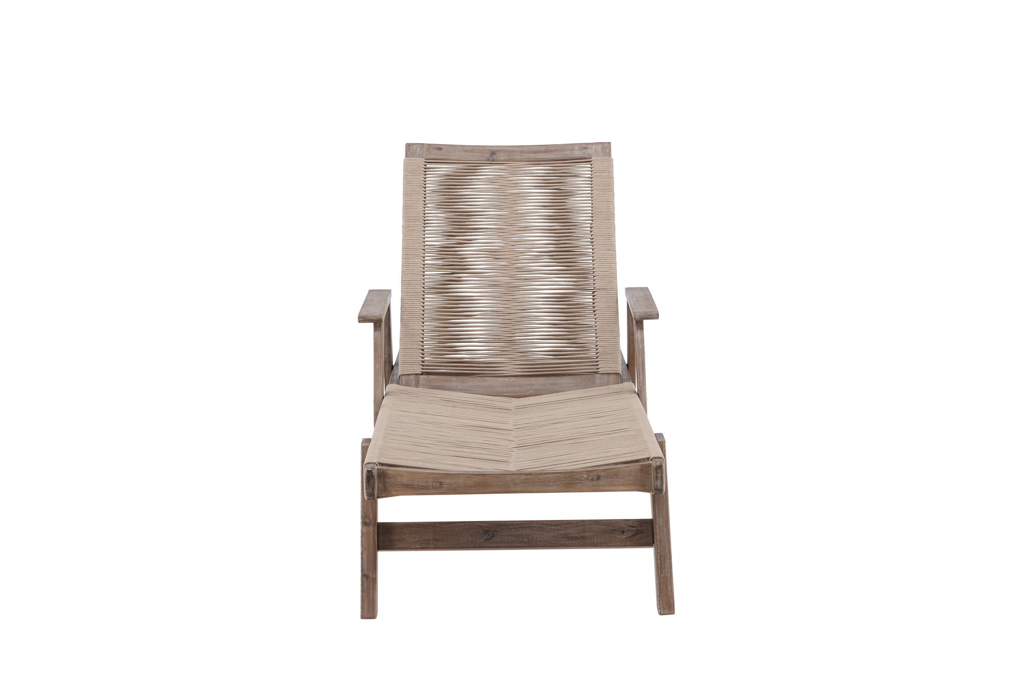 Venture Home Little John Sunbed Acacia - Dark brown / Beige