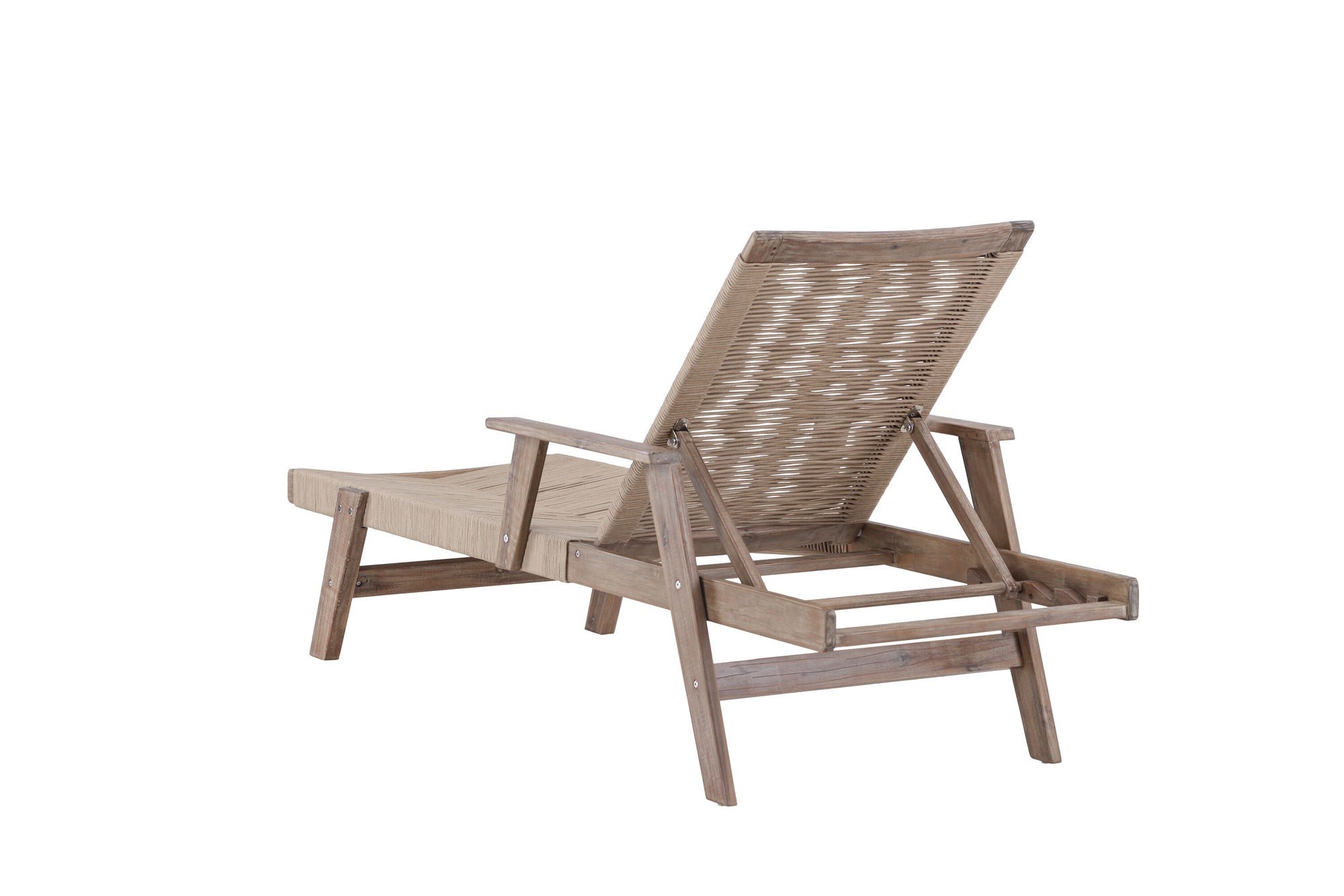 Venture Home Little John Sunbed Acacia - Dark brown / Beige