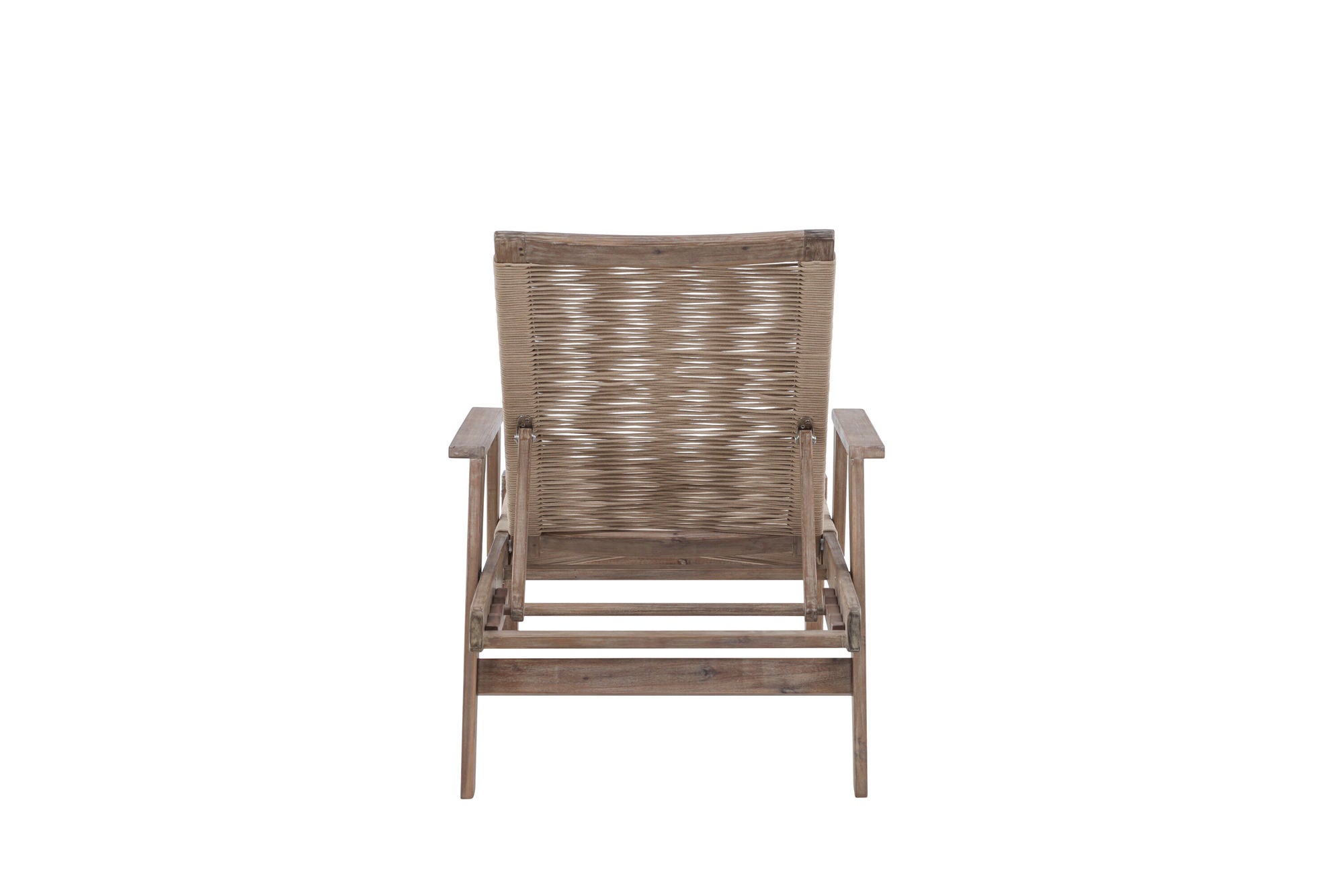 Venture Home Little John Sunbed Acacia - Dark brown / Beige