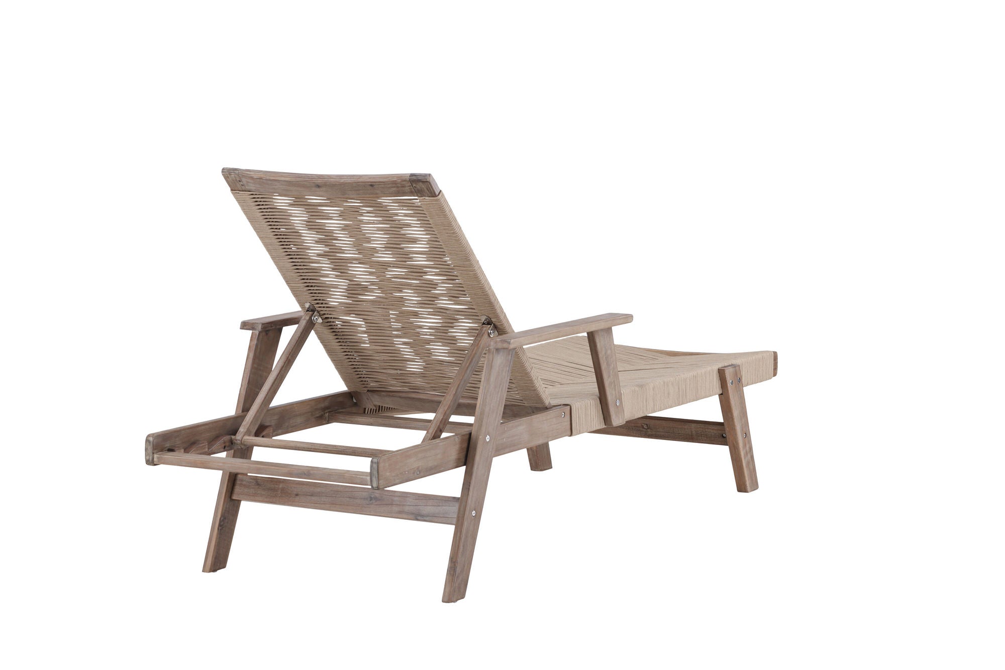 Venture Home Little John Sunbed Acacia - Dark brown / Beige