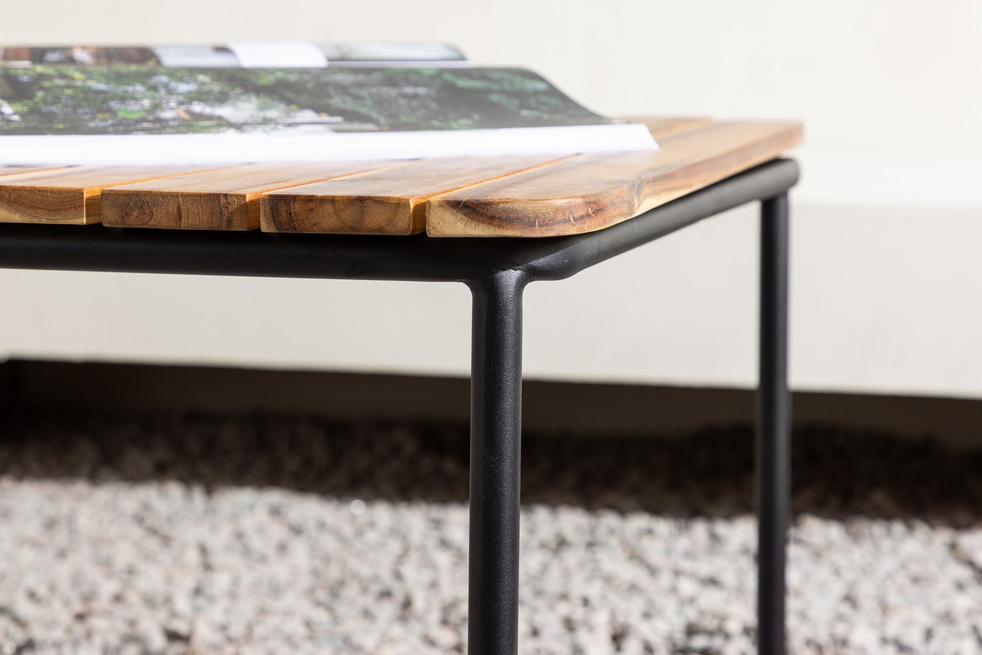 Venture Home Penh Sofabord Steel - Black / Acacia / Rectangular 65*100*40