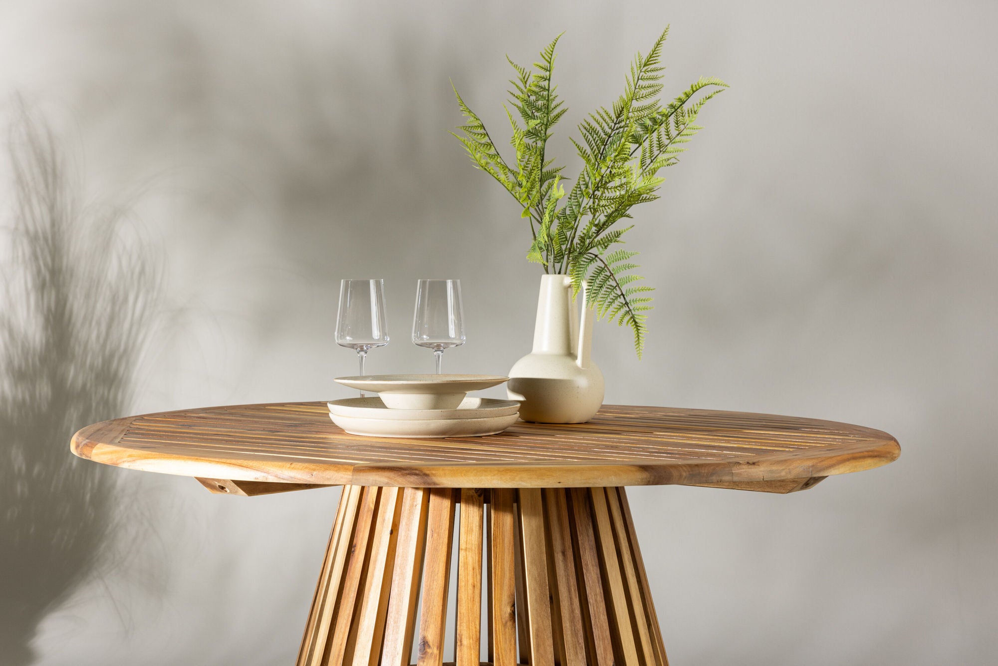 Venture Home Lumpur Diningbord Acacia - Teaklook / rund ø120**75