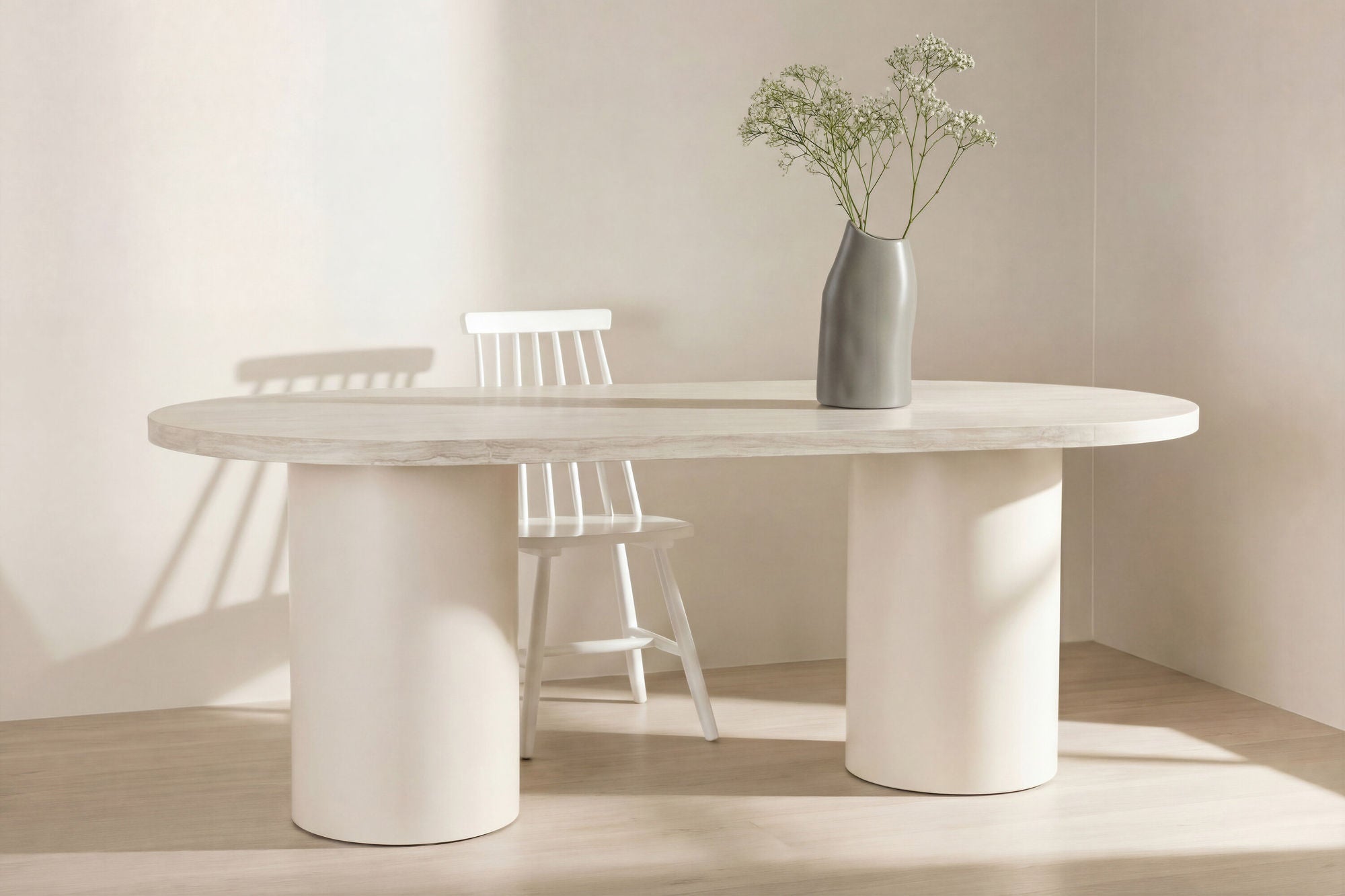 Venture Home Narvik spisebord 100x200 cm - Beige / MDF Paper Veneer Travertine