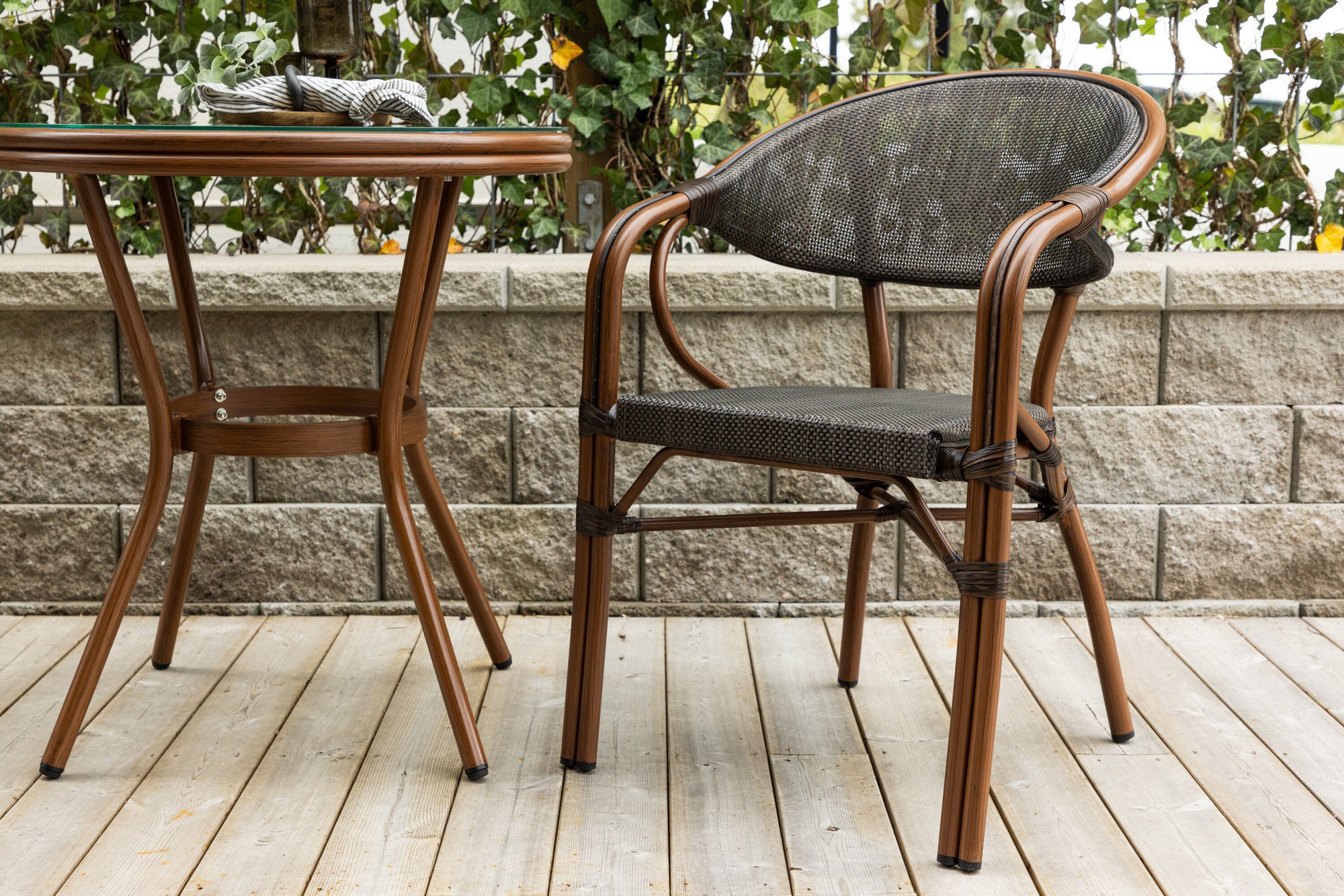 Venture Home Vila Real Caféchair 2-pack - Brown/Black