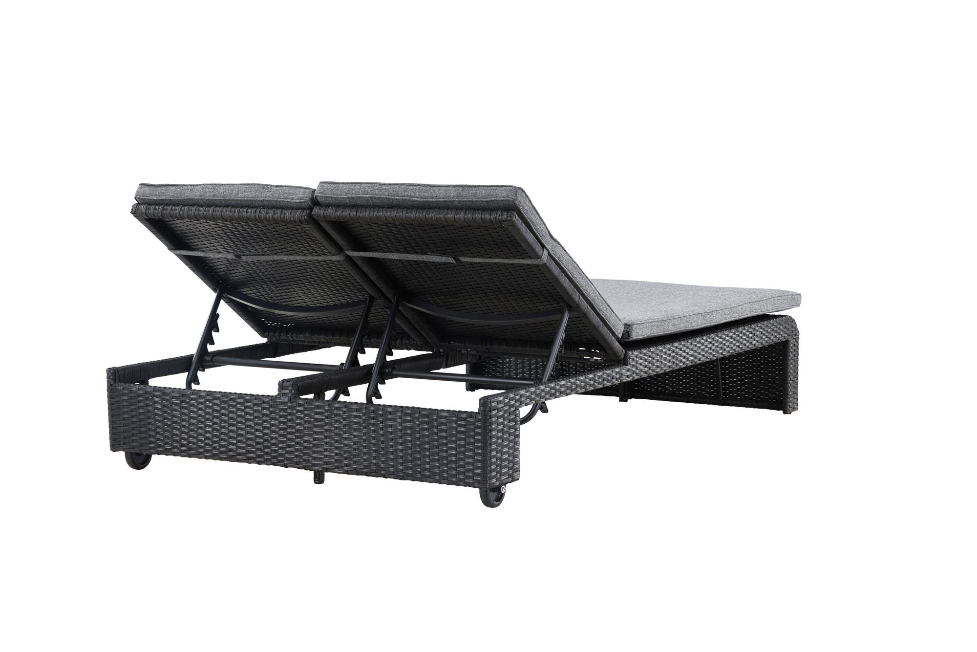 Venture Home London Sunbed - Black / Darkgrey Spunpolyester