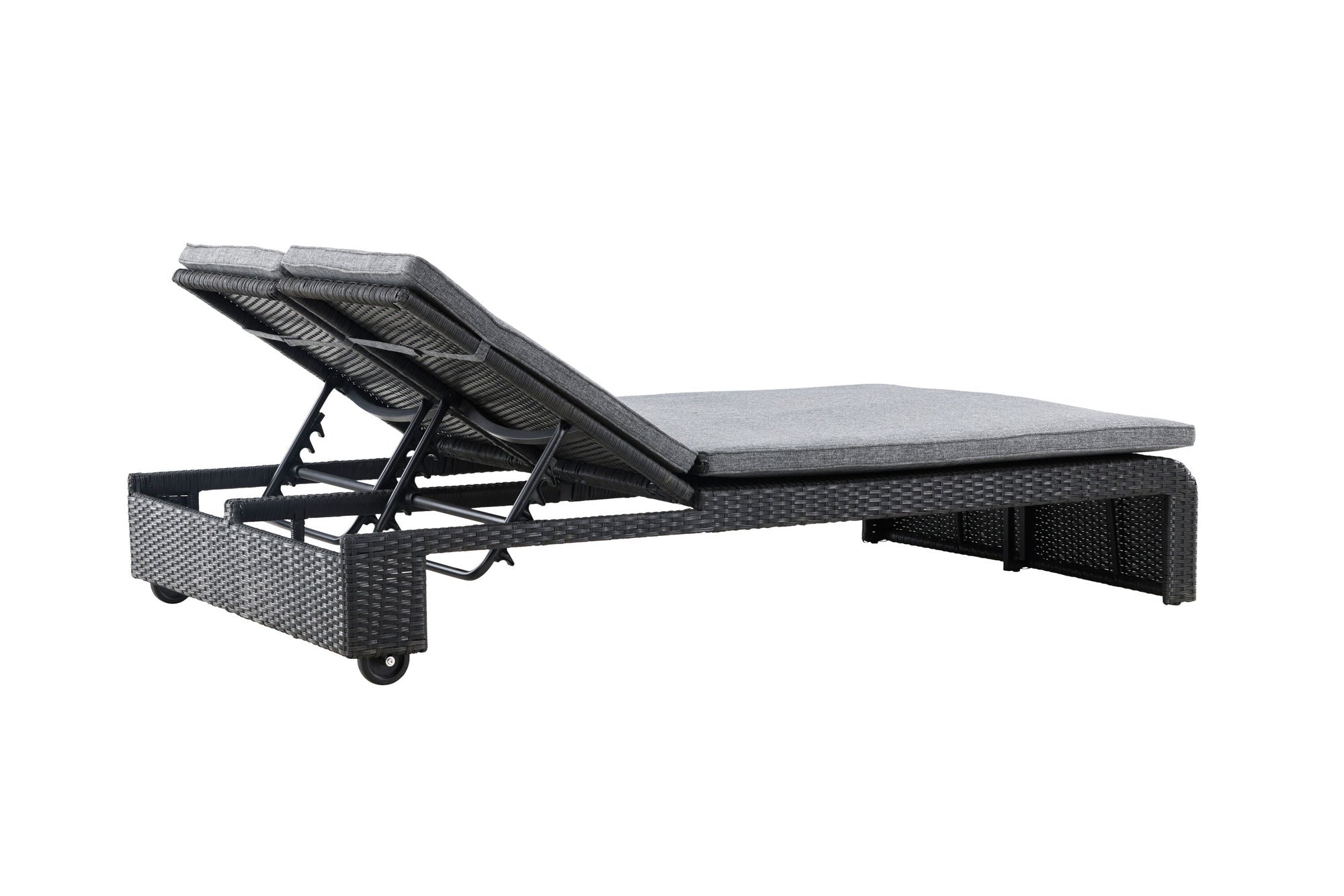 Venture Home London Sunbed - Black / Darkgrey Spunpolyester