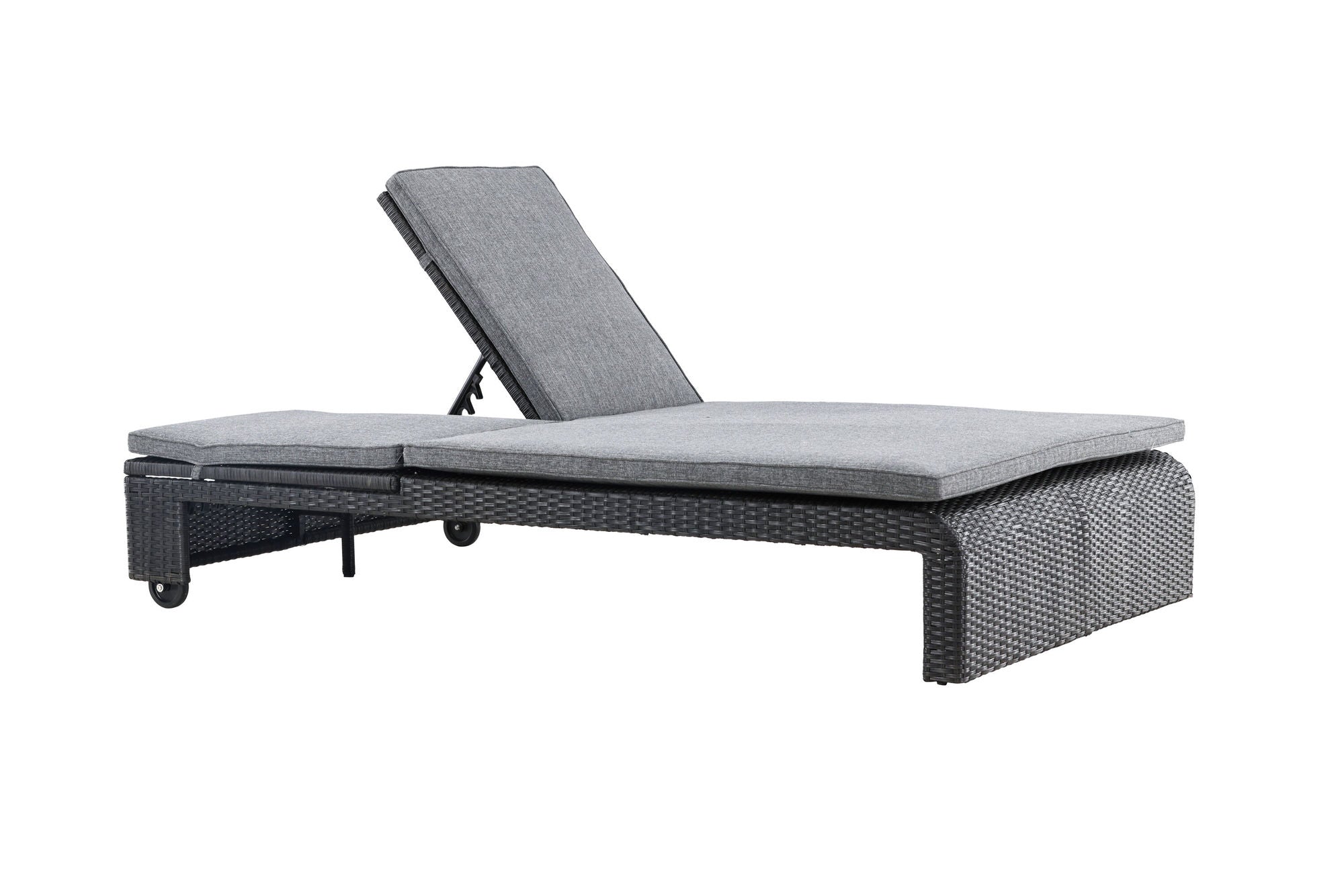 Venture Home London Sunbed - Black / Darkgrey Spunpolyester