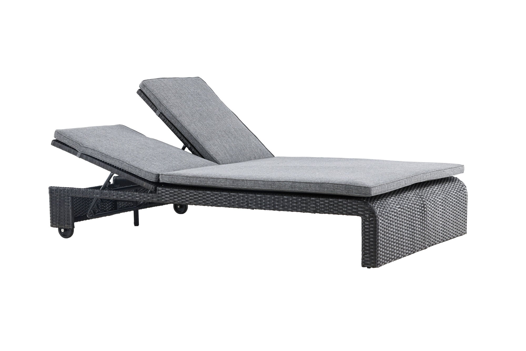 Venture Home London Sunbed - Black / Darkgrey Spunpolyester