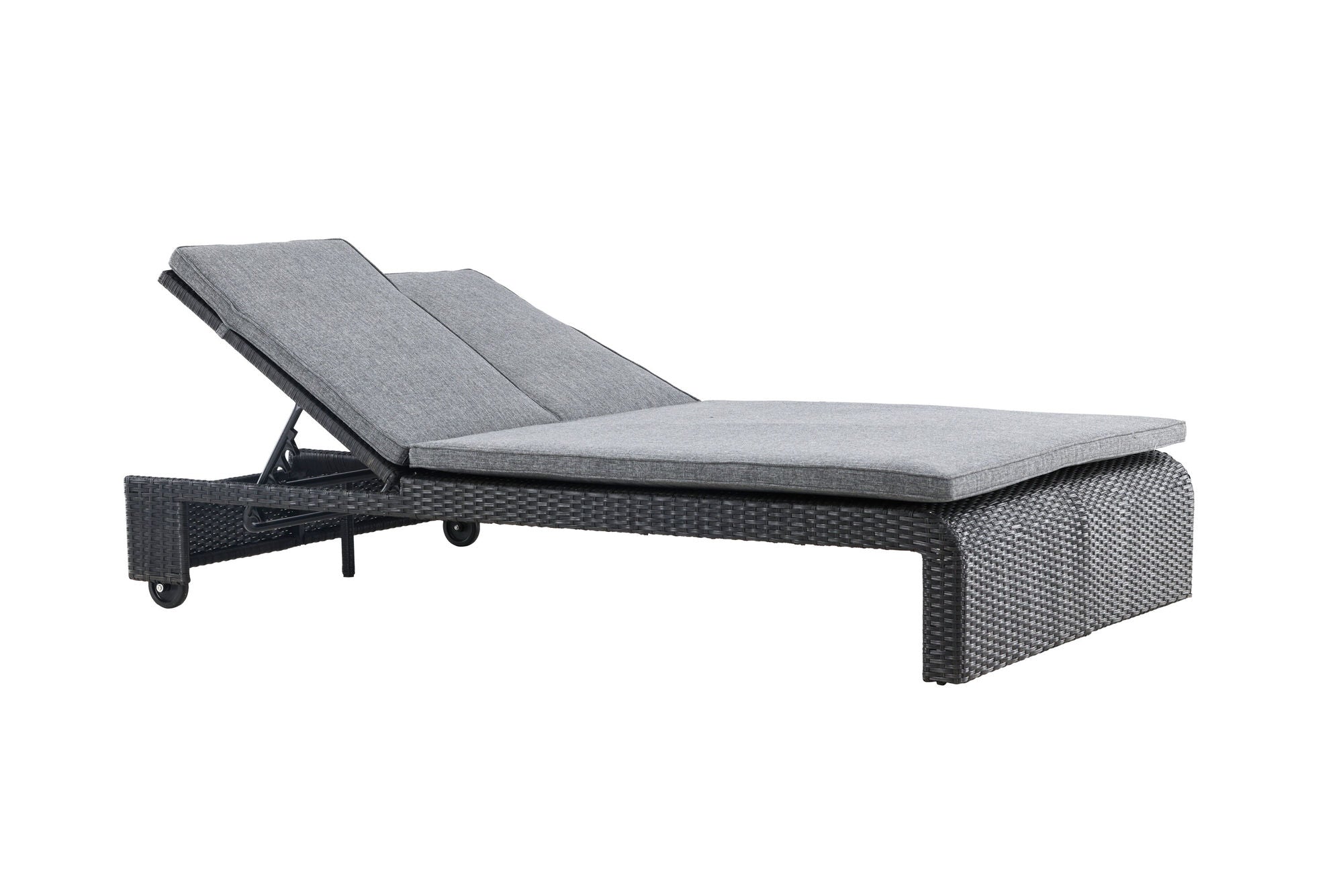 Venture Home London Sunbed - Black / Darkgrey Spunpolyester