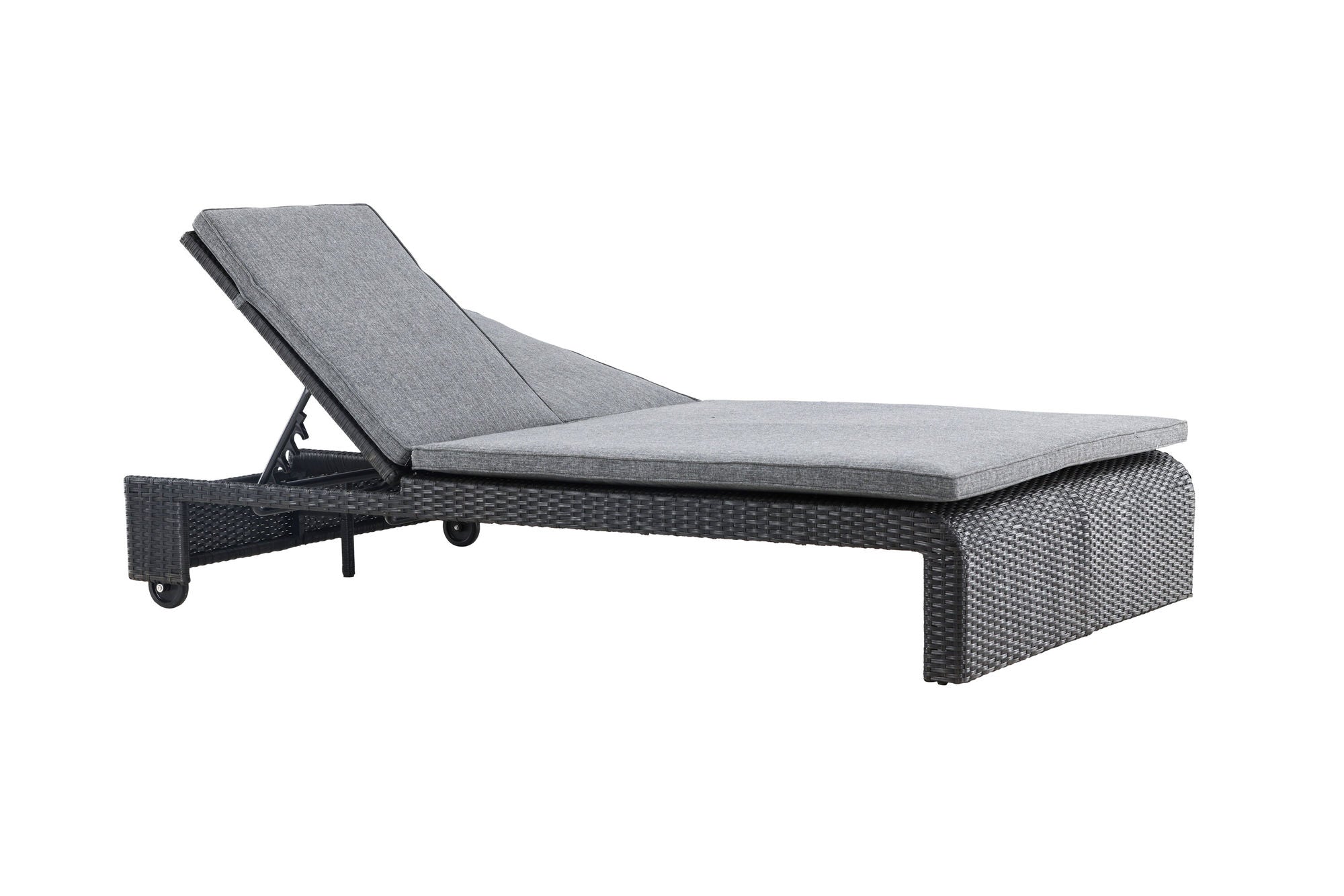 Venture Home London Sunbed - Black / Darkgrey Spunpolyester