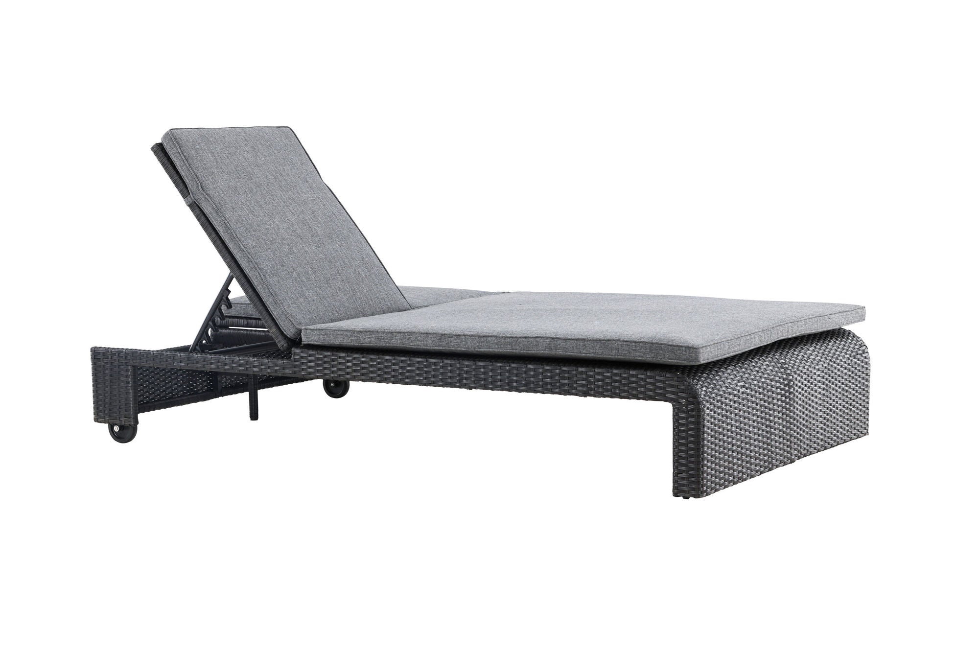 Venture Home London Sunbed - Black / Darkgrey Spunpolyester