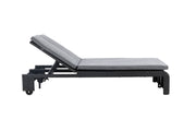 Venture Home London Sunbed - Black / Darkgrey Spunpolyester