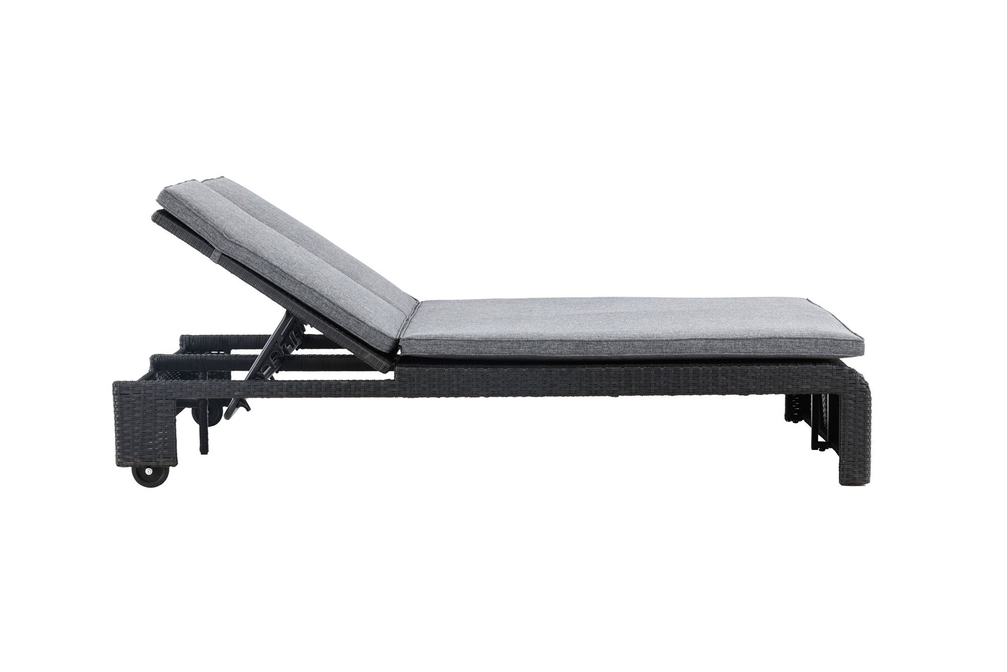 Venture Home London Sunbed - Black / Darkgrey Spunpolyester