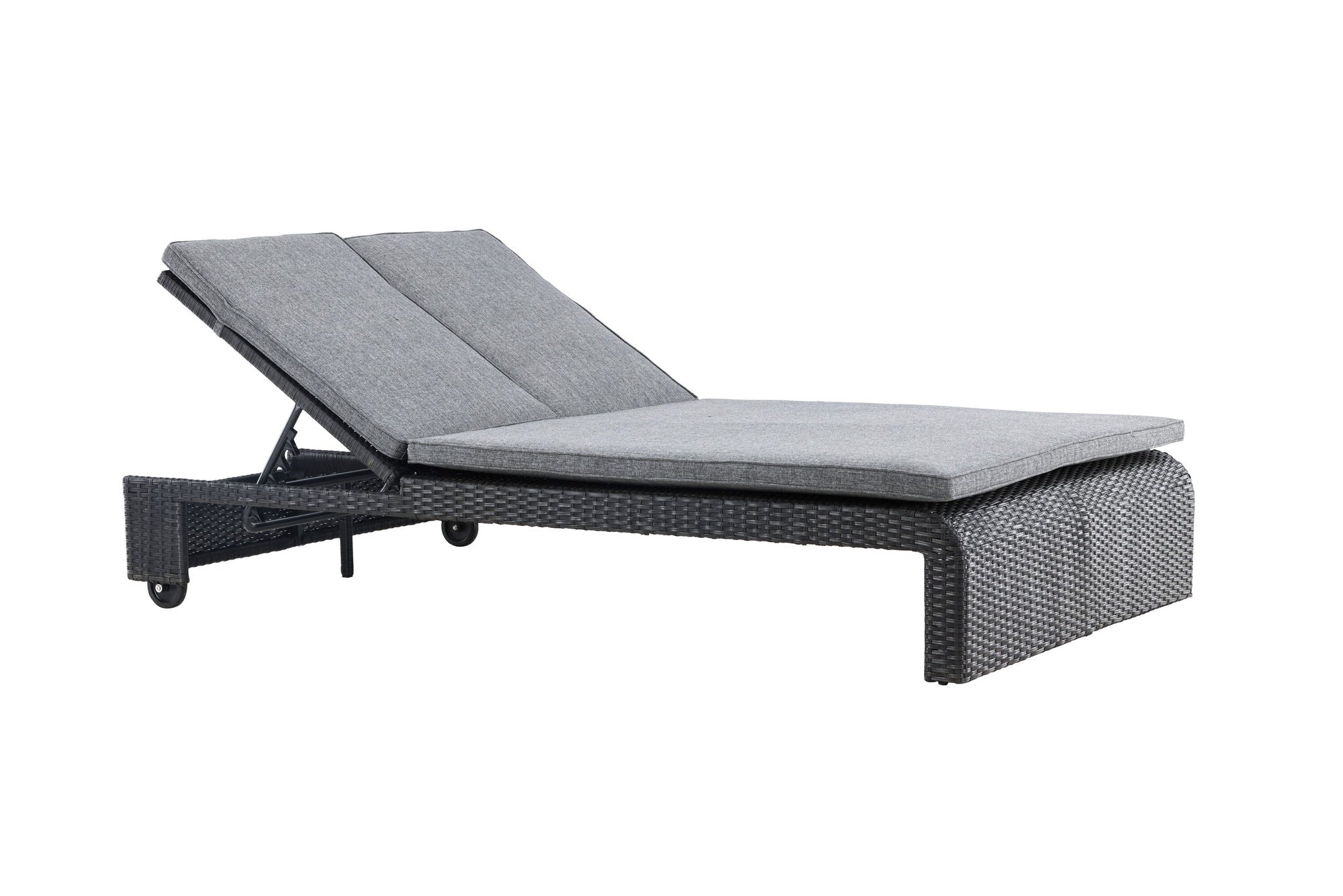 Venture Home London Sunbed - Black / Darkgrey Spunpolyester