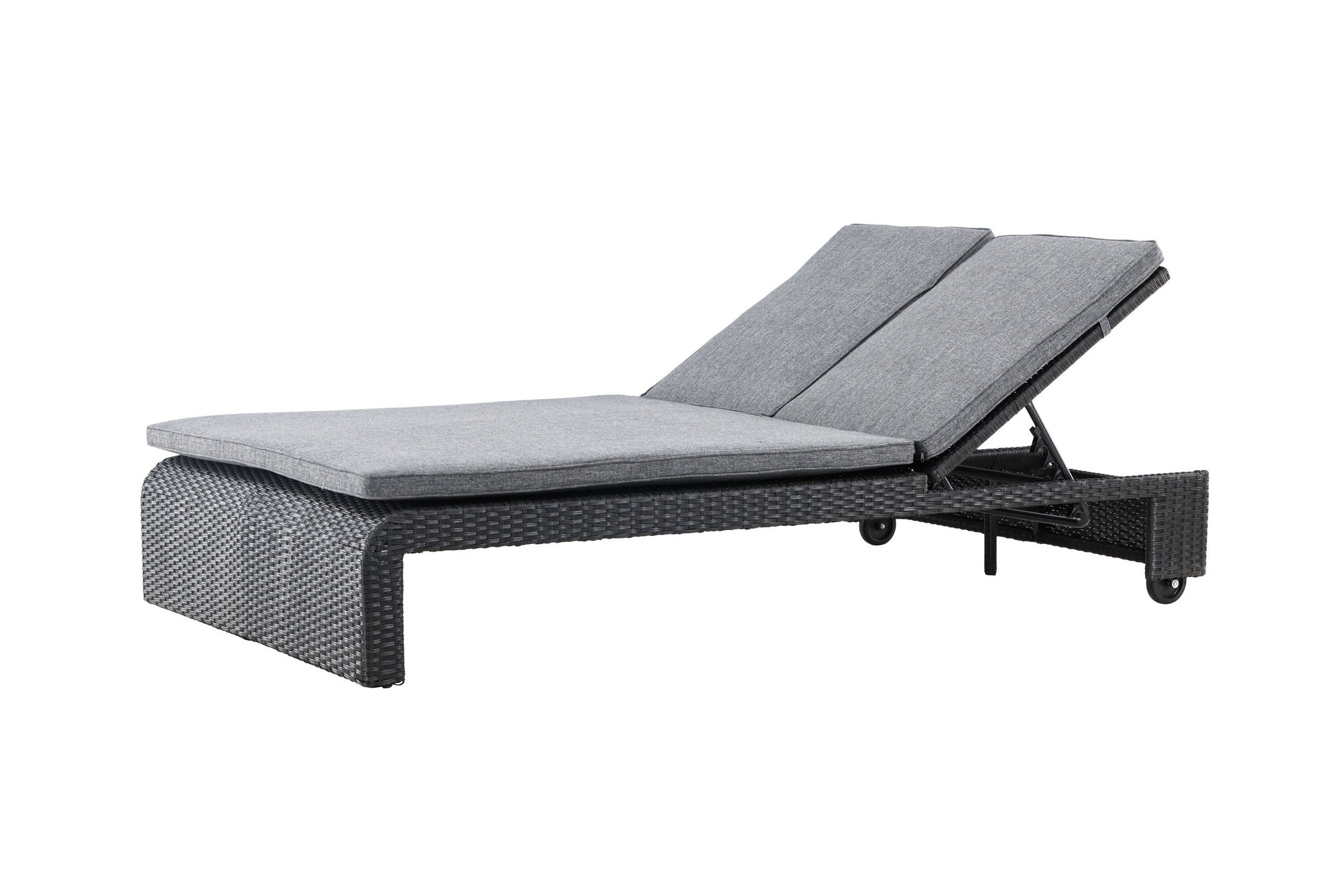 Venture Home London Sunbed - Black / Darkgrey Spunpolyester