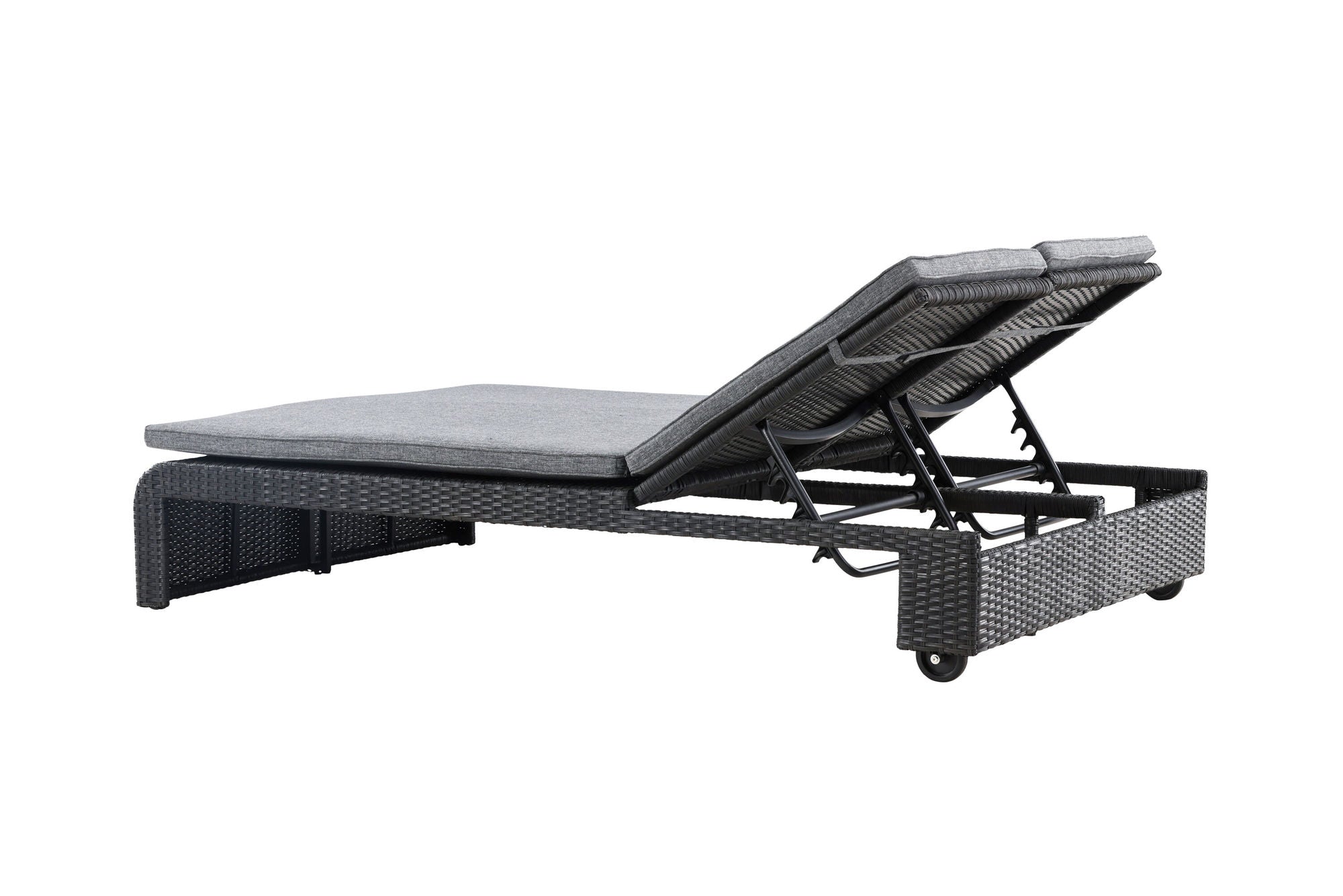Venture Home London Sunbed - Black / Darkgrey Spunpolyester