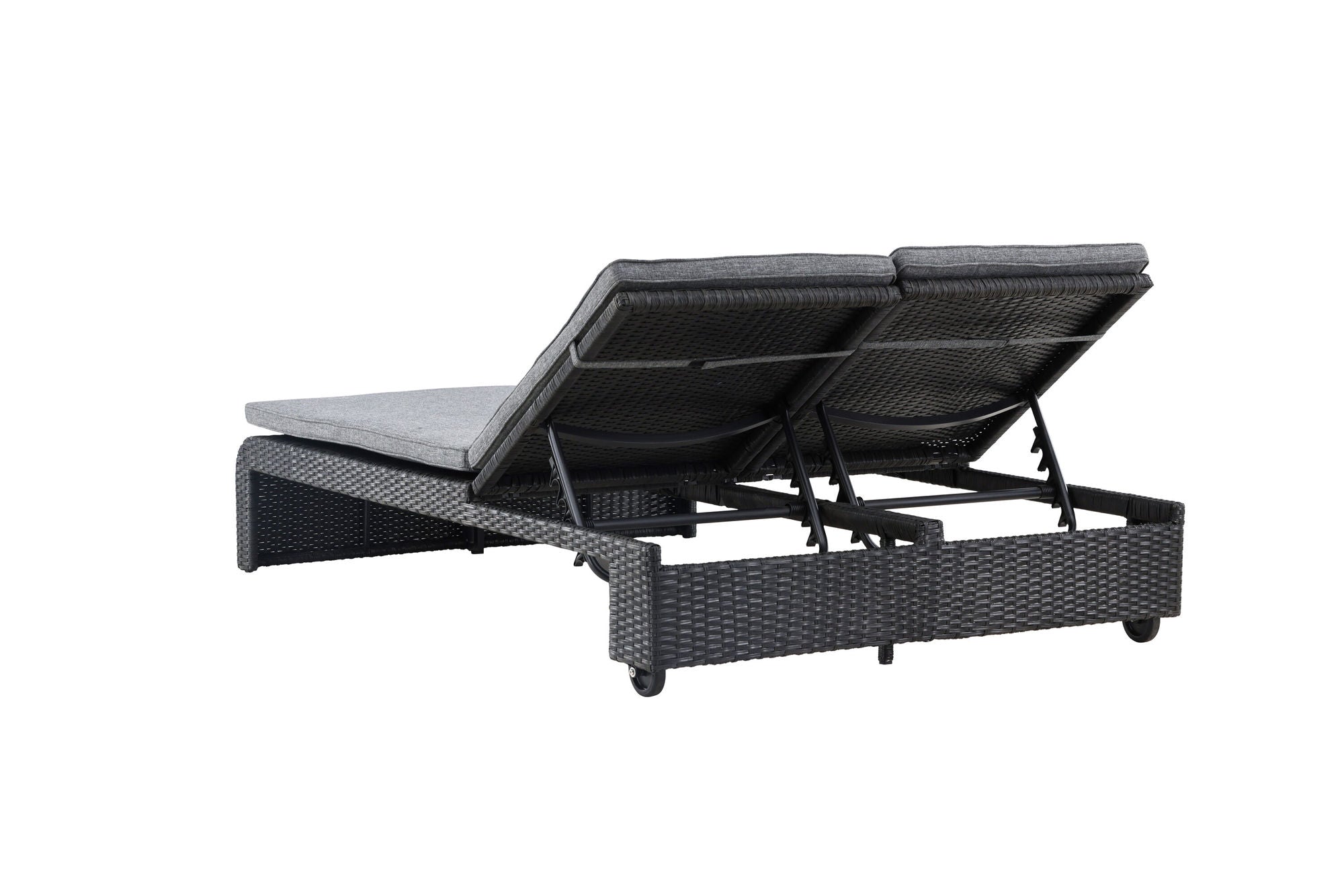 Venture Home London Sunbed - Black / Darkgrey Spunpolyester