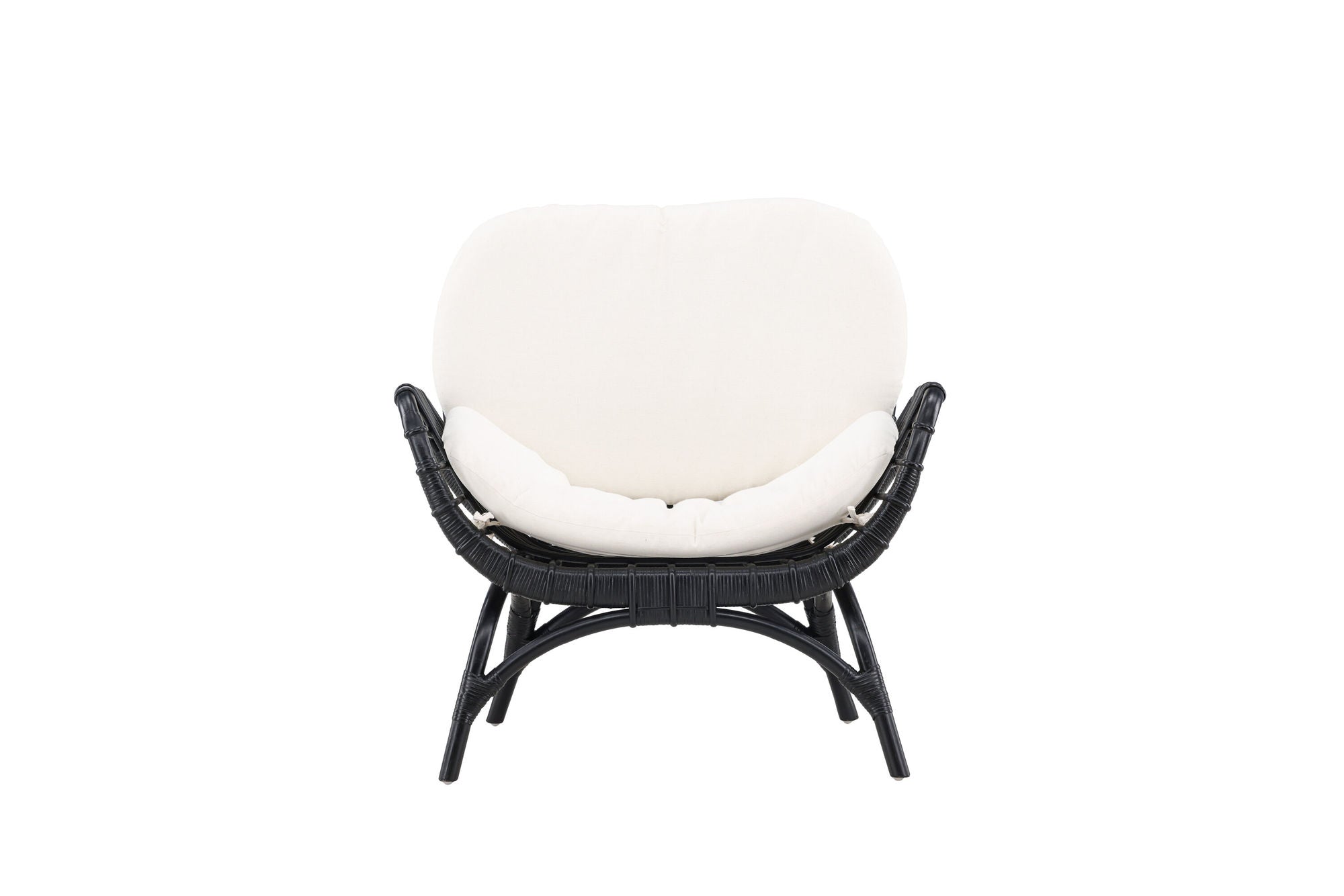 Venture Home Moana Single stol - Black Rattan / White Spunpolyster