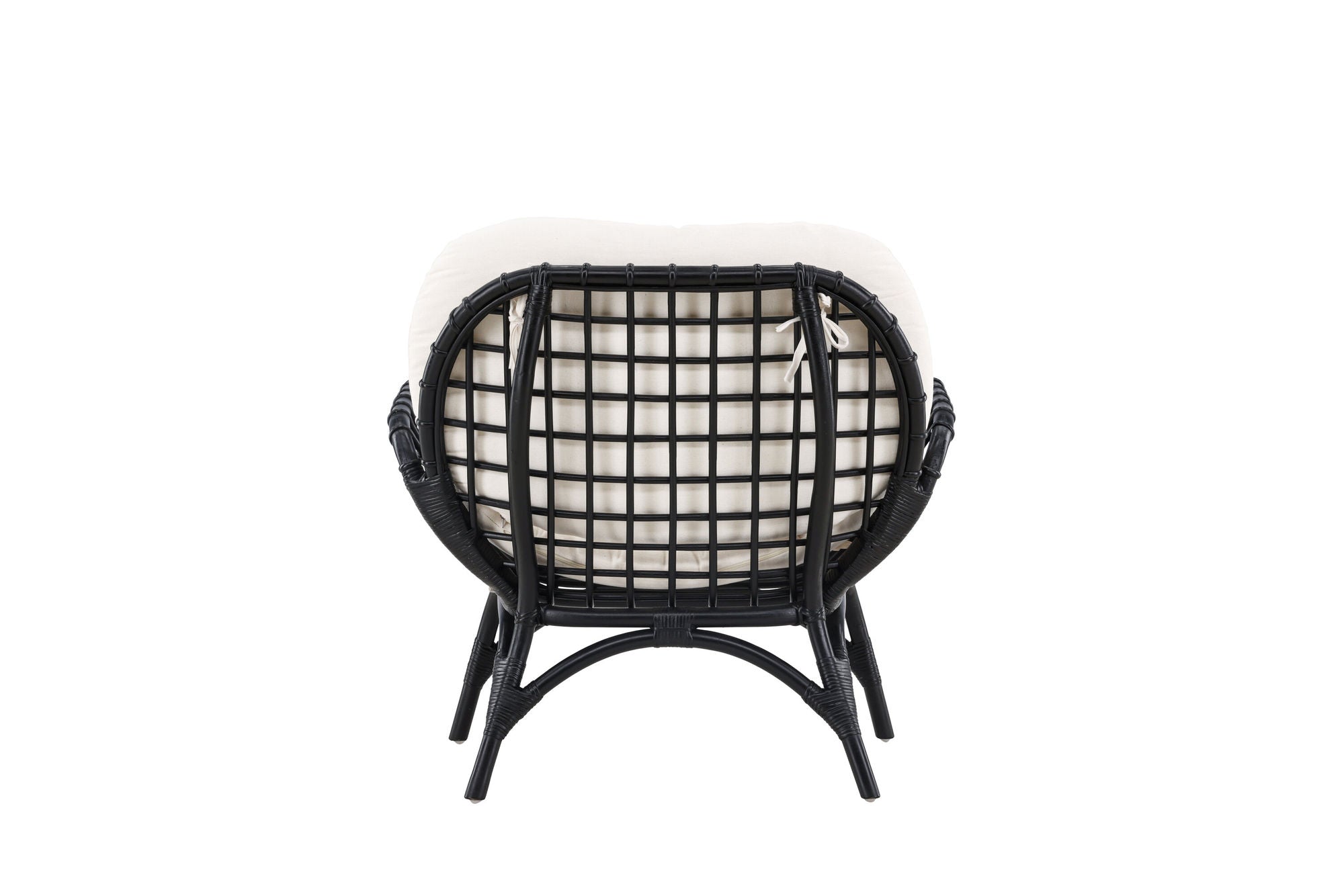 Venture Home Moana Single stol - Black Rattan / White Spunpolyster
