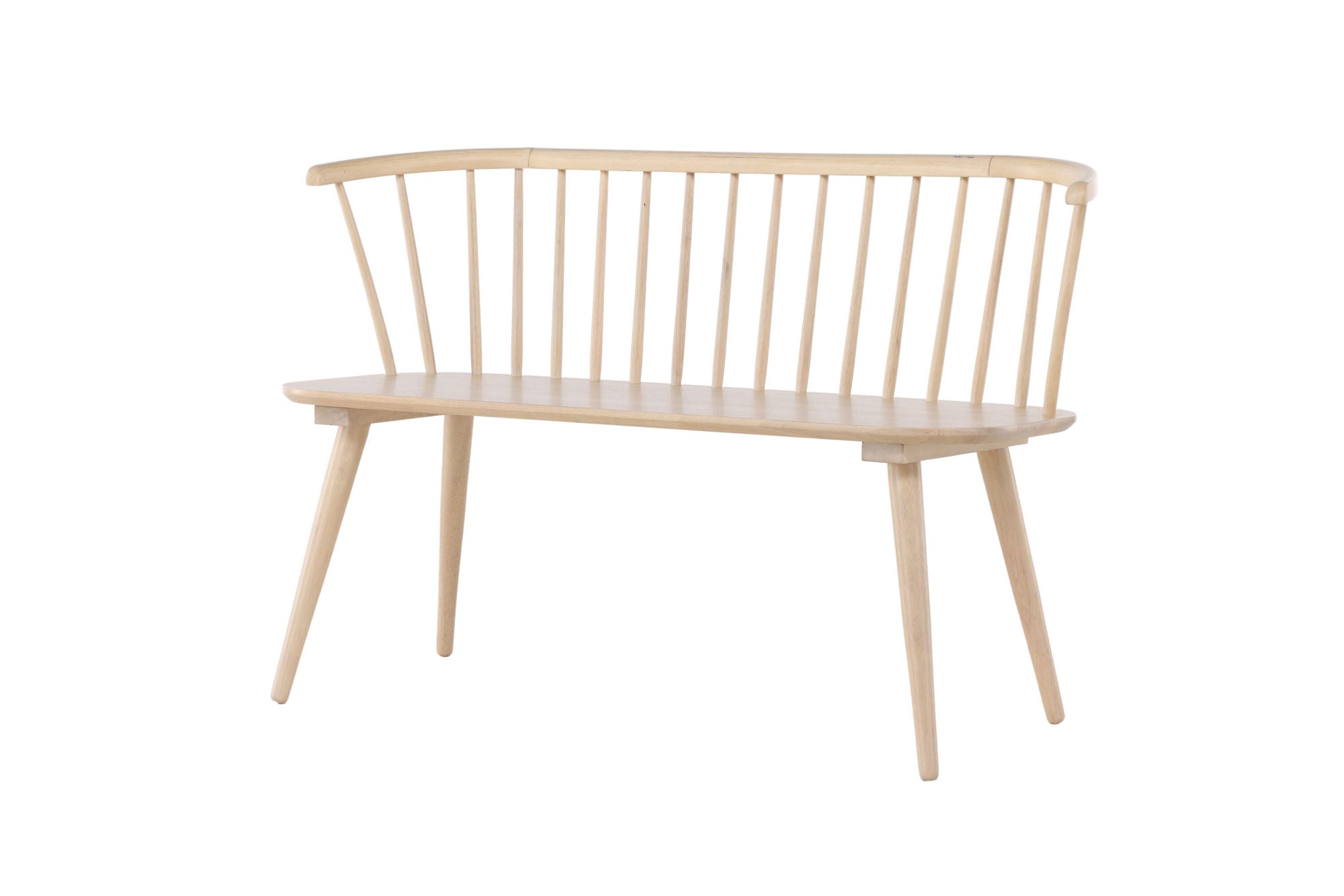 Venture Home Bobby Dining Sofa - Whitewash / Whitewash Solid Rubber Wood