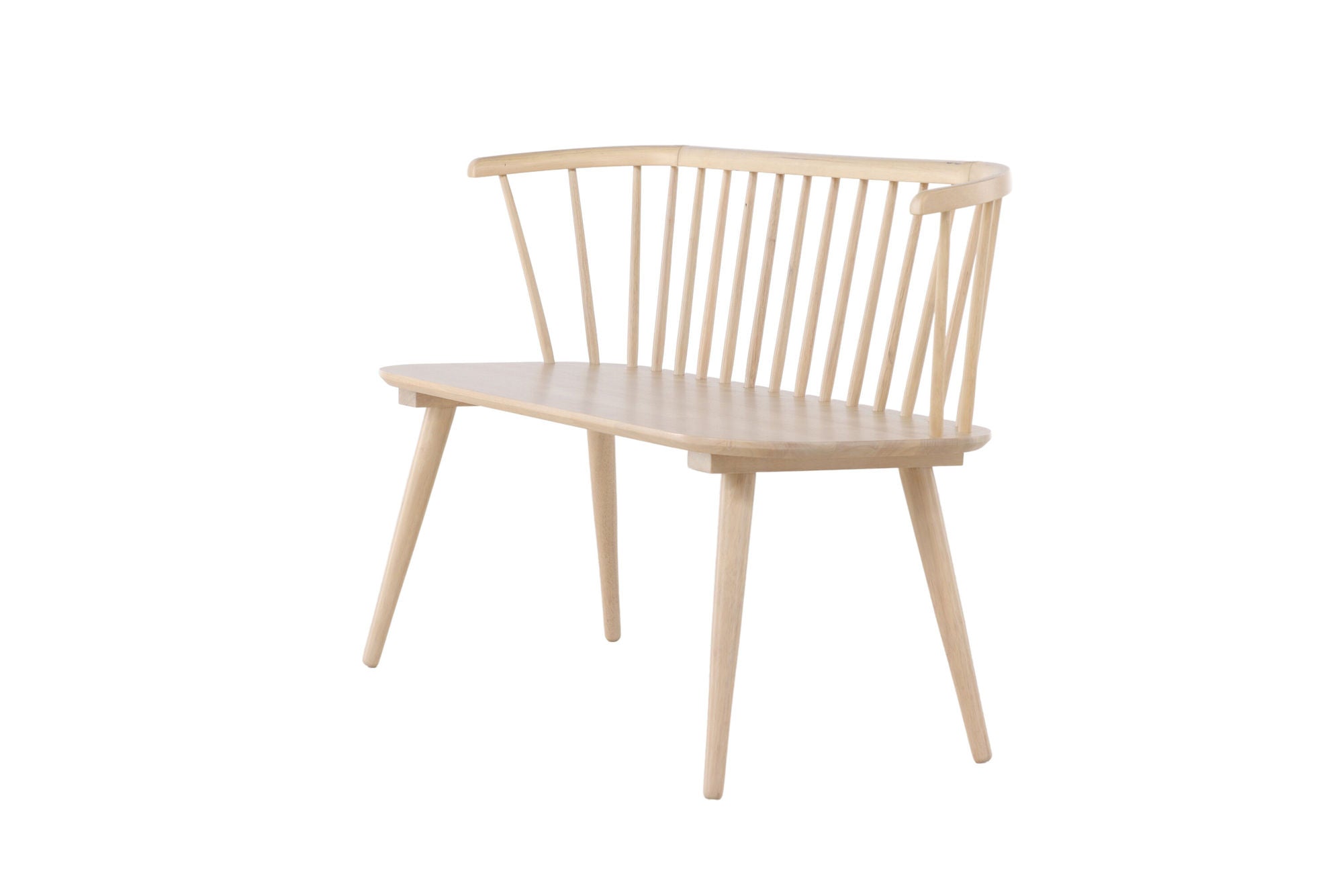 Venture Home Bobby Dining Sofa - Whitewash / Whitewash Solid Rubber Wood