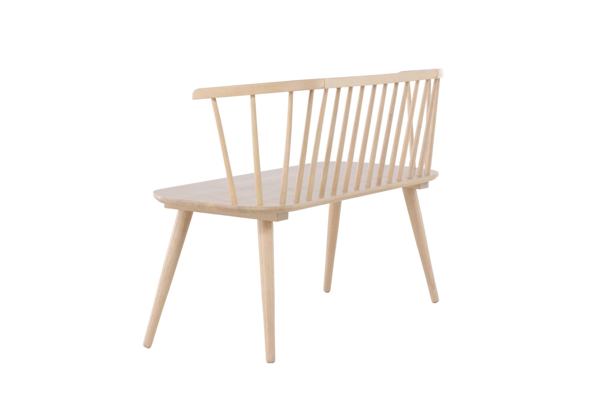Venture Home Bobby Dining Sofa - Whitewash / Whitewash Solid Rubber Wood