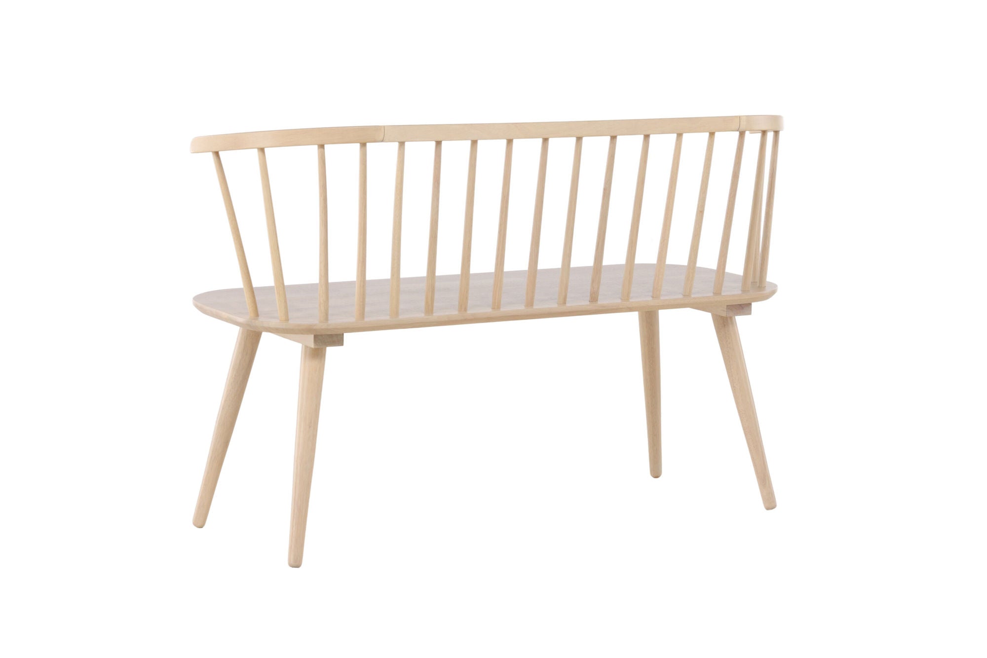 Venture Home Bobby Dining Sofa - Whitewash / Whitewash Solid Rubber Wood
