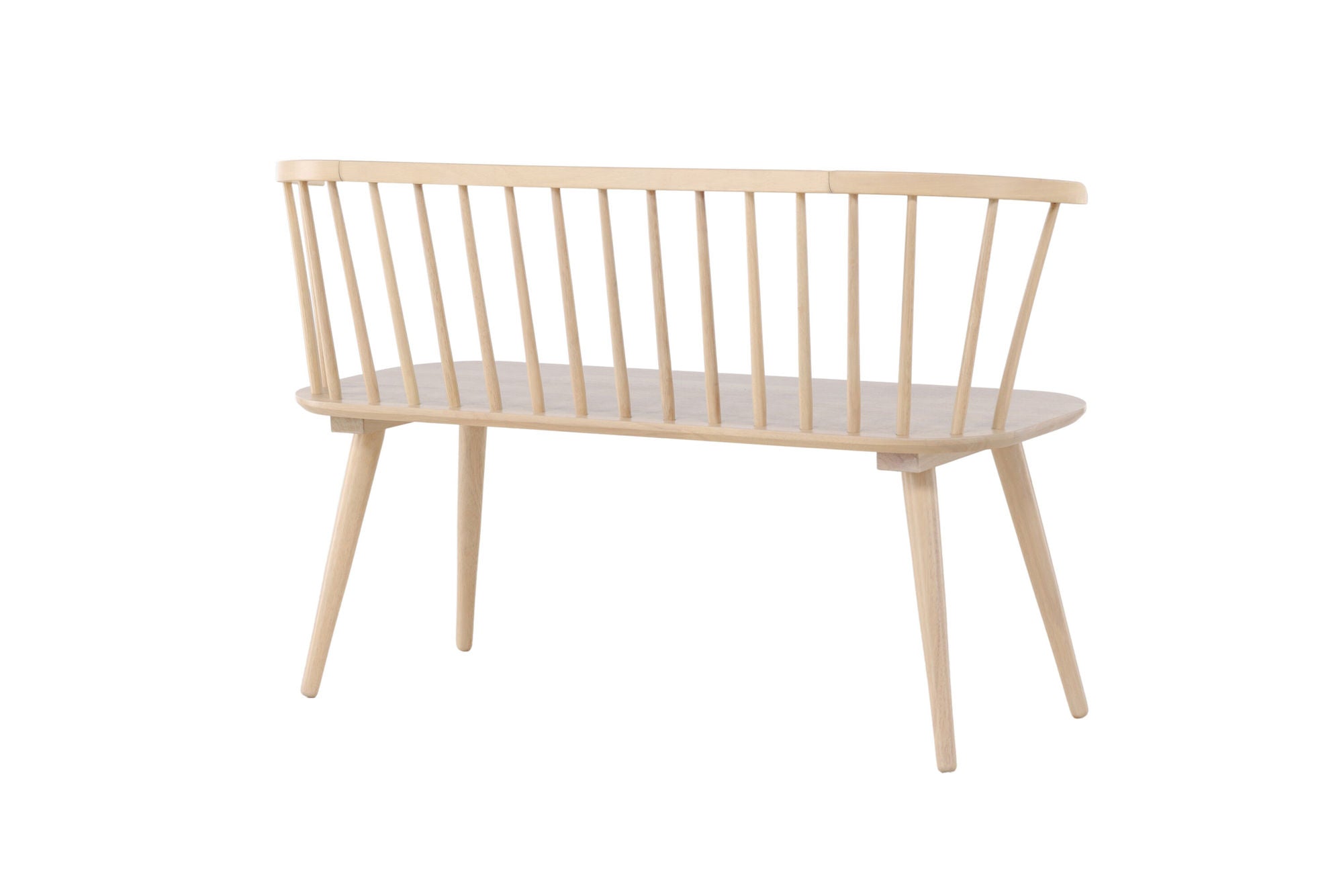 Venture Home Bobby Dining Sofa - Whitewash / Whitewash Solid Rubber Wood