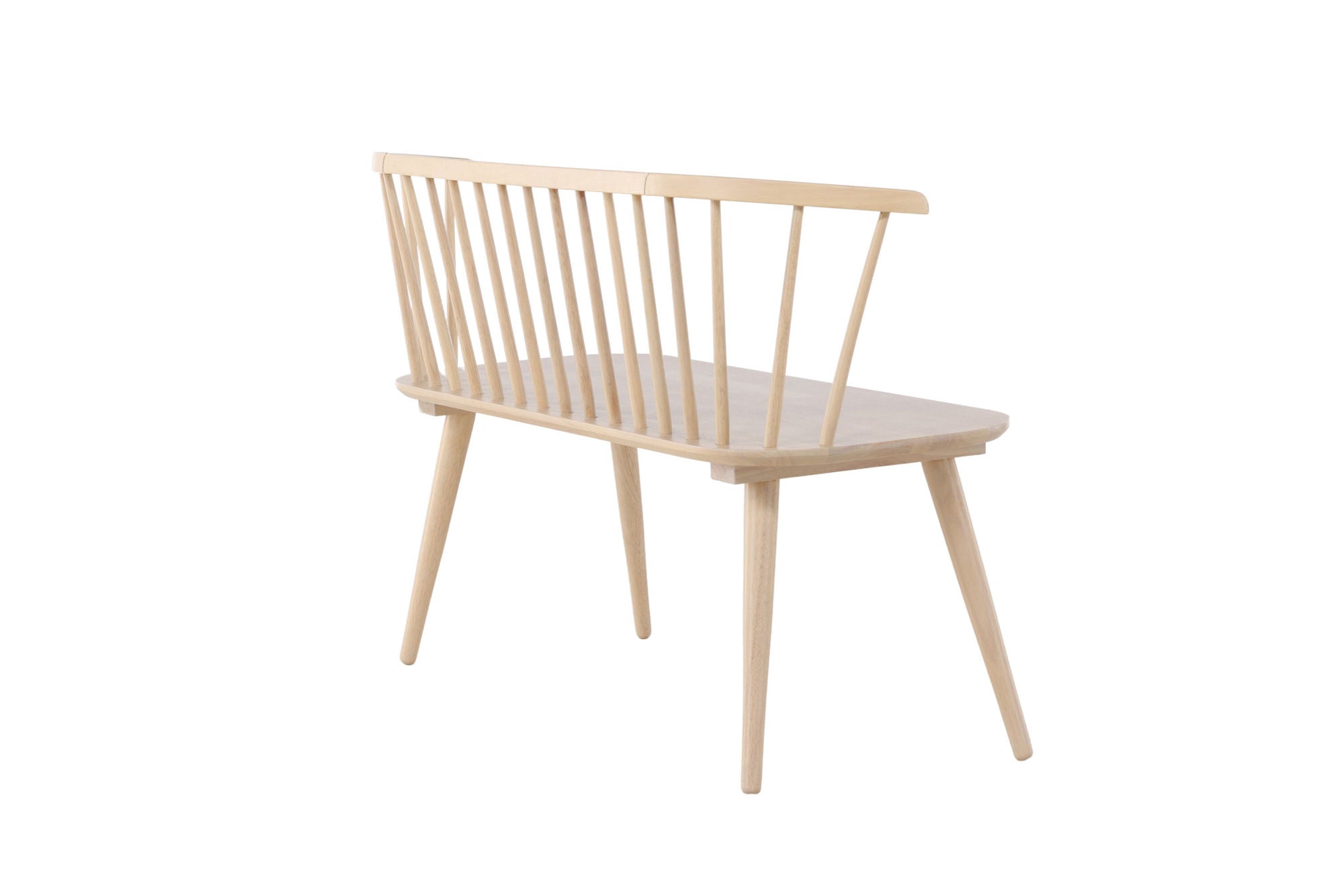 Venture Home Bobby Dining Sofa - Whitewash / Whitewash Solid Rubber Wood
