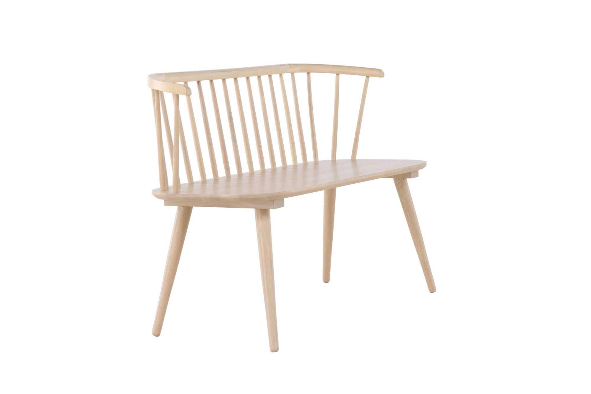 Venture Home Bobby Dining Sofa - Whitewash / Whitewash Solid Rubber Wood
