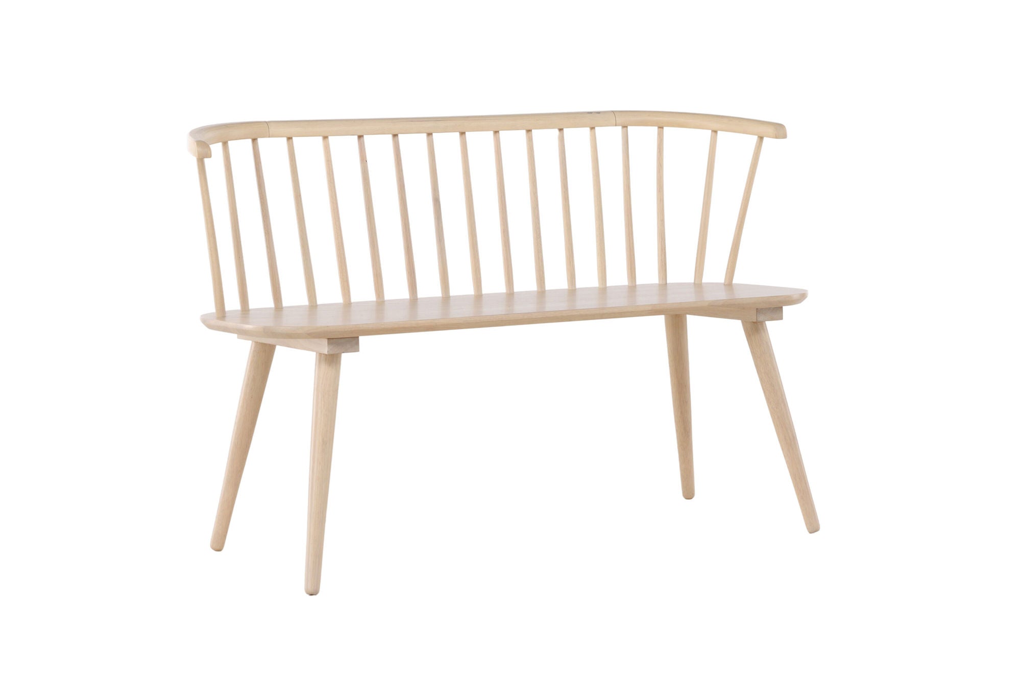 Venture Home Bobby Dining Sofa - Whitewash / Whitewash Solid Rubber Wood