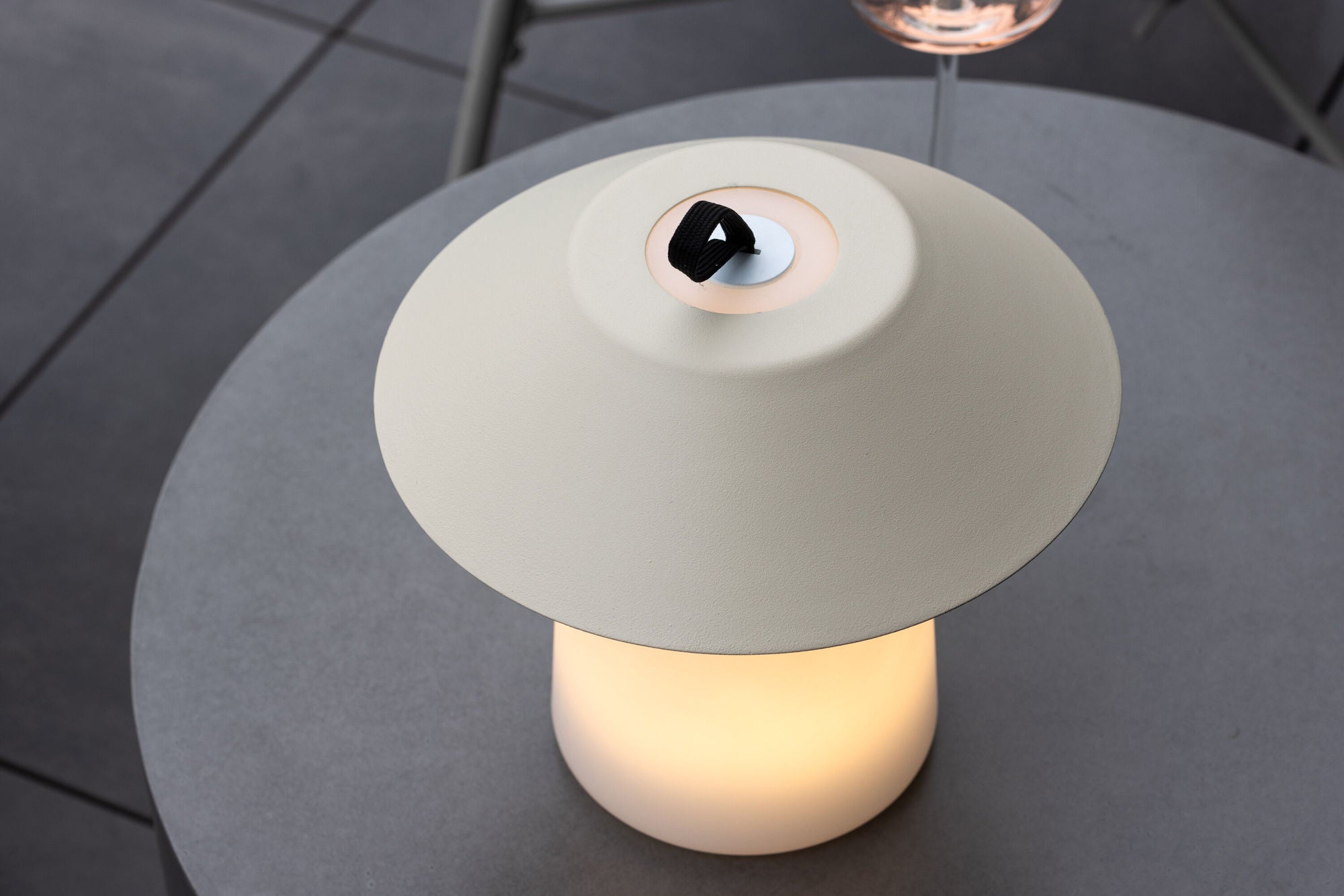 Venture Home Rubu bord lampe ø24*26cm - Beige/white /