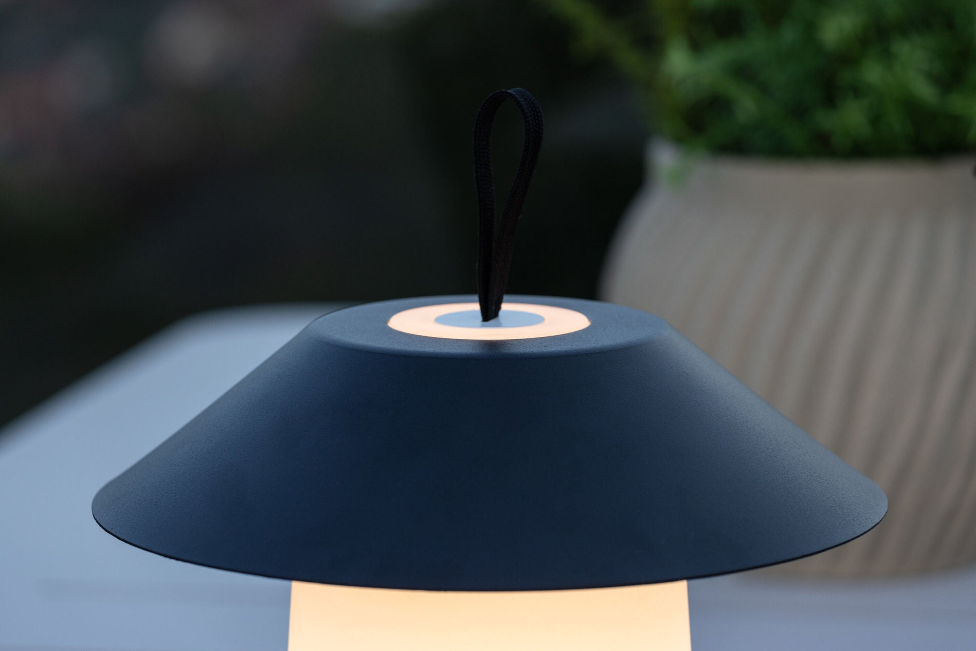 Venture Home Rubu bord lampe ø24*26cm - Black/white /
