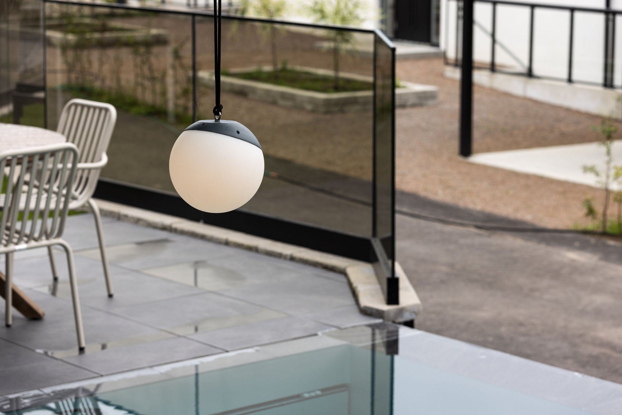 Venture Home Doris Pendant lampe ø20*19cm - Black/white /