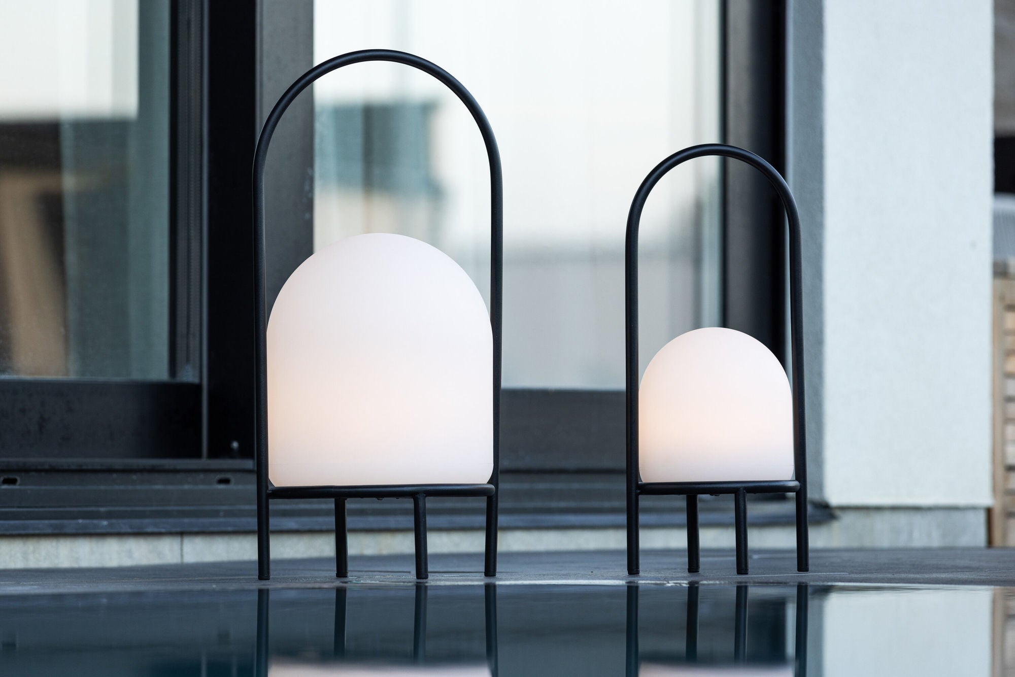 Venture Home Colie bord lampe ø26*53cm - Black/white /
