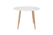 Venture Home Plaza Runt Matbord - Ek-Look / Vit - ø100*H75