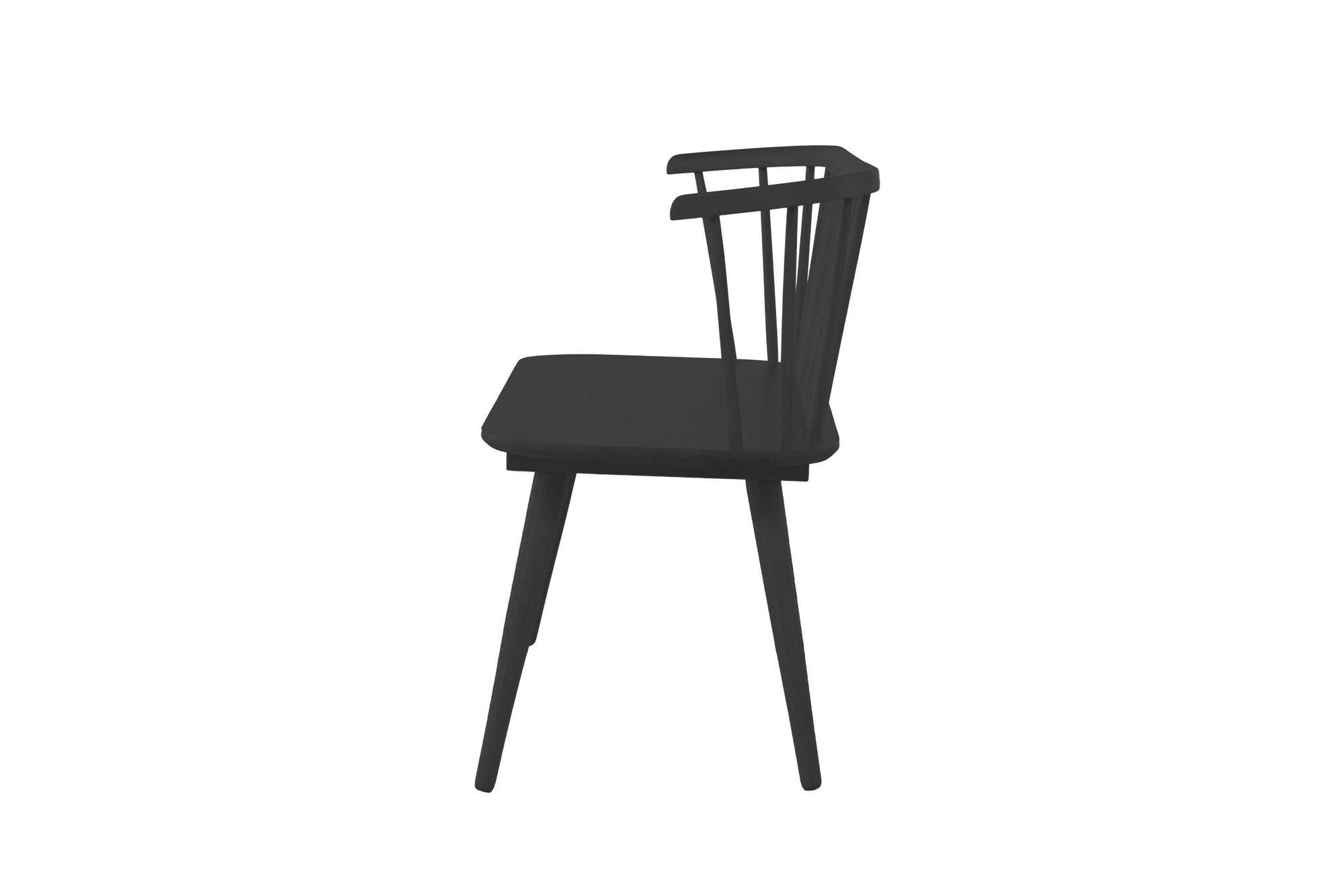 Venture Home Bobby Dining Sofa - Black / Black Solid Rubber Wood